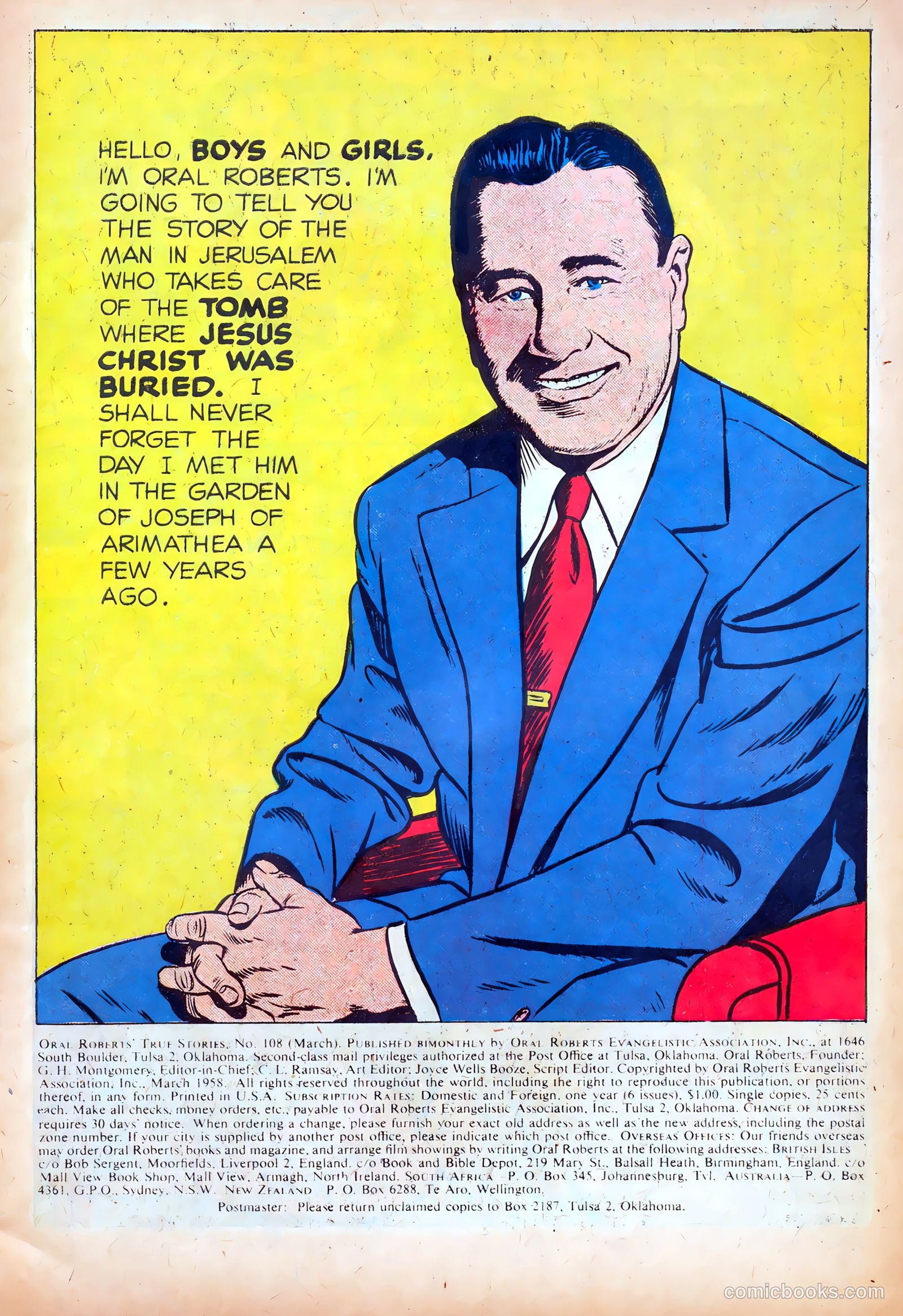 Oral Roberts' True Stories 108 - Keeper of the Garden Tomb #1 — page 3 of 36