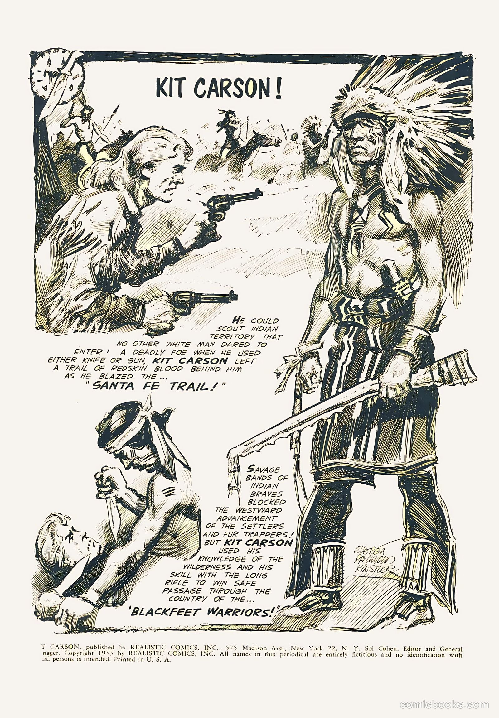 Kit Carson and the Blackfeet Warriors #1 (1953) — page 2 of 36