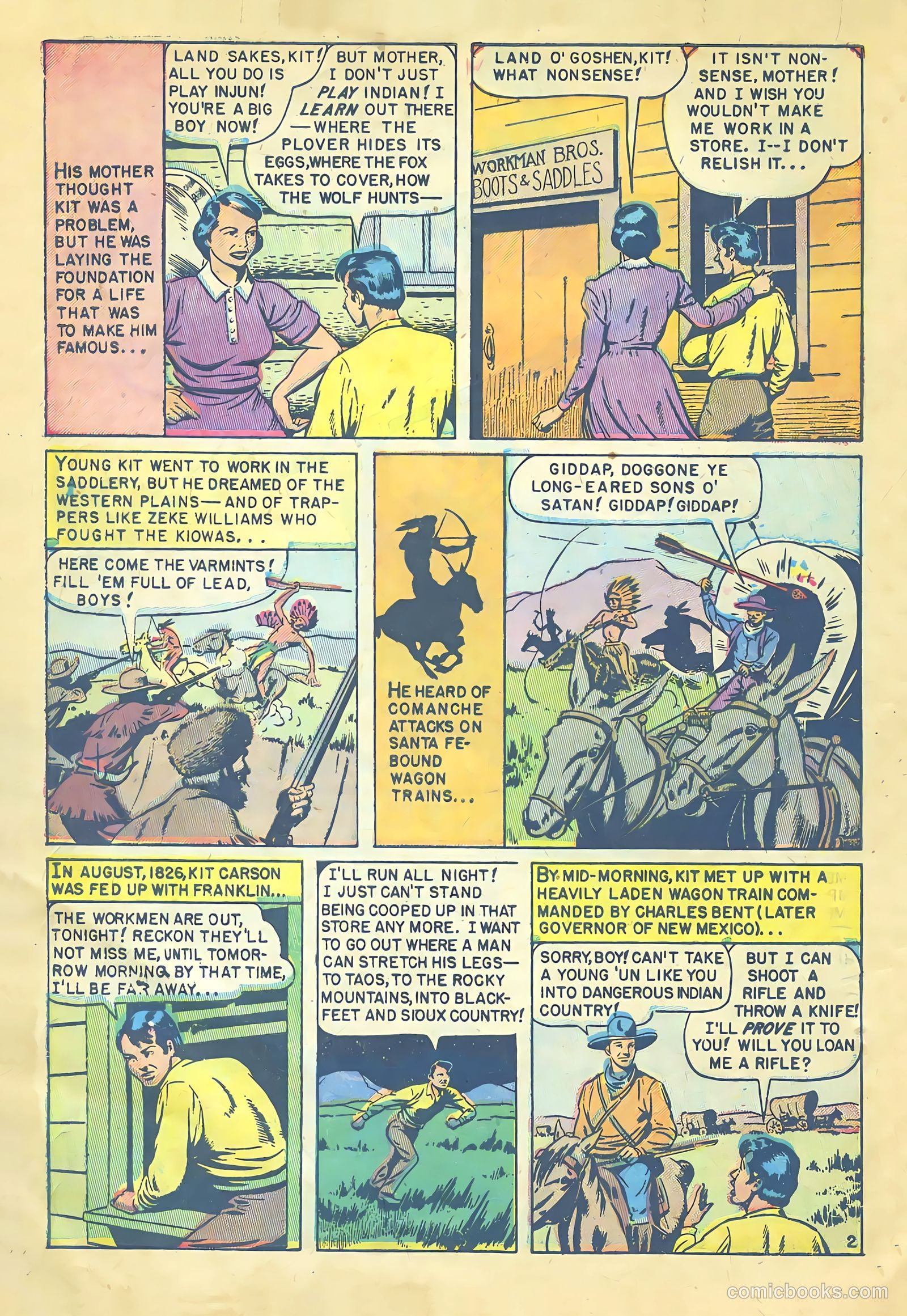 Kit Carson and the Blackfeet Warriors #1 (1953) — page 4 of 36