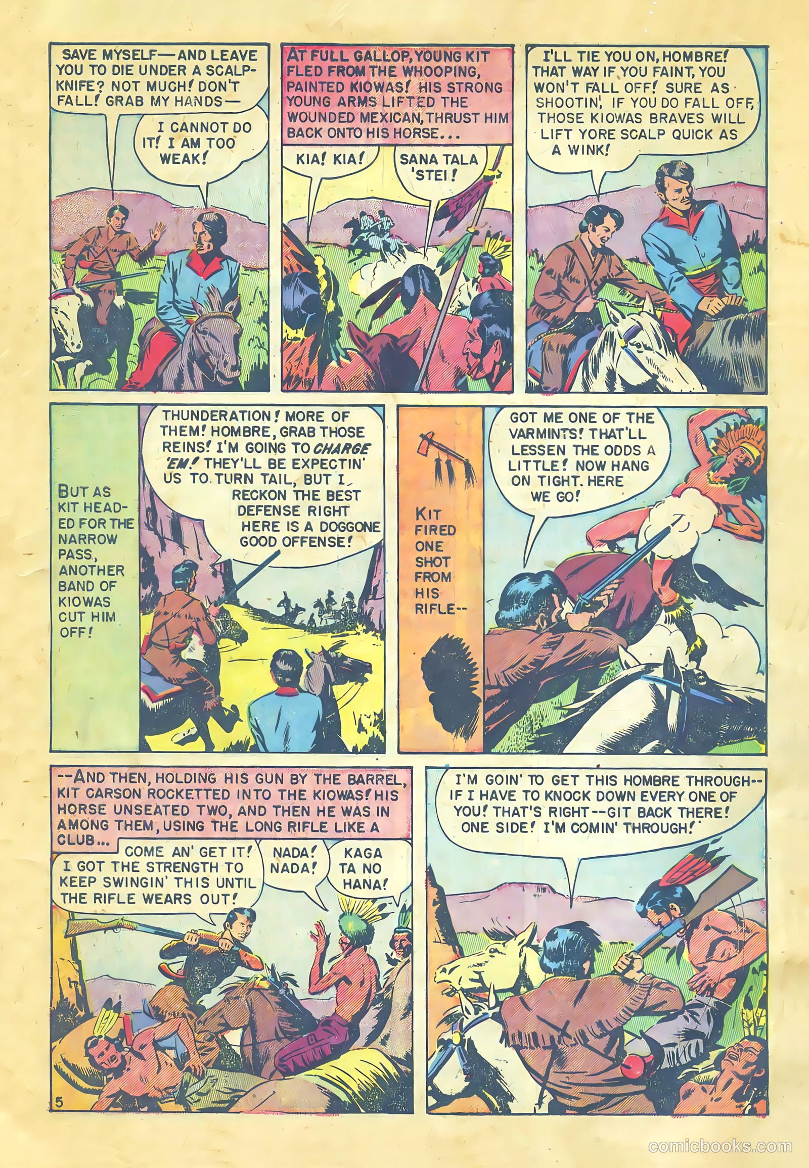 Kit Carson and the Blackfeet Warriors #1 (1953) — page 7 of 36