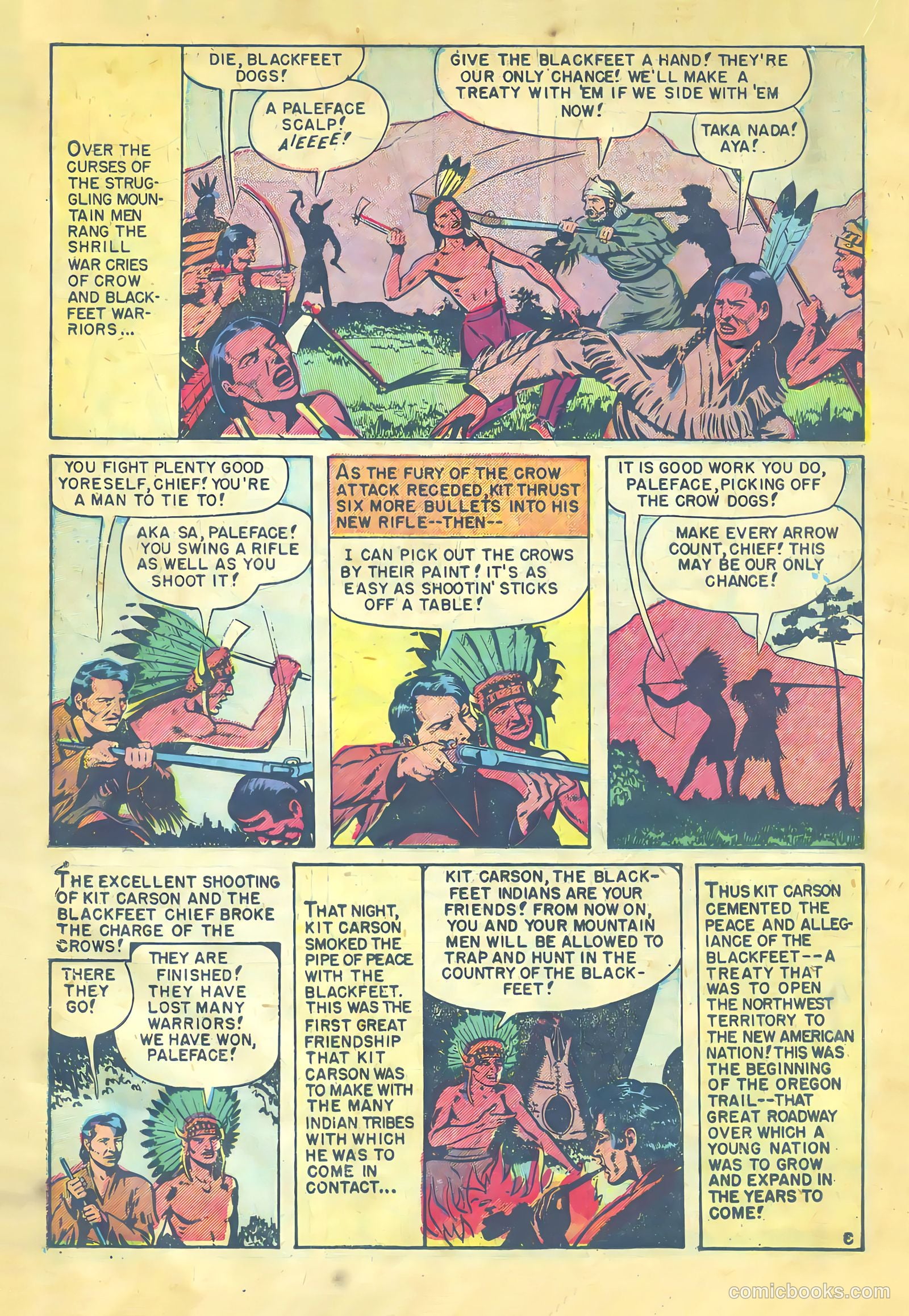 Kit Carson and the Blackfeet Warriors #1 (1953) — page 18 of 36