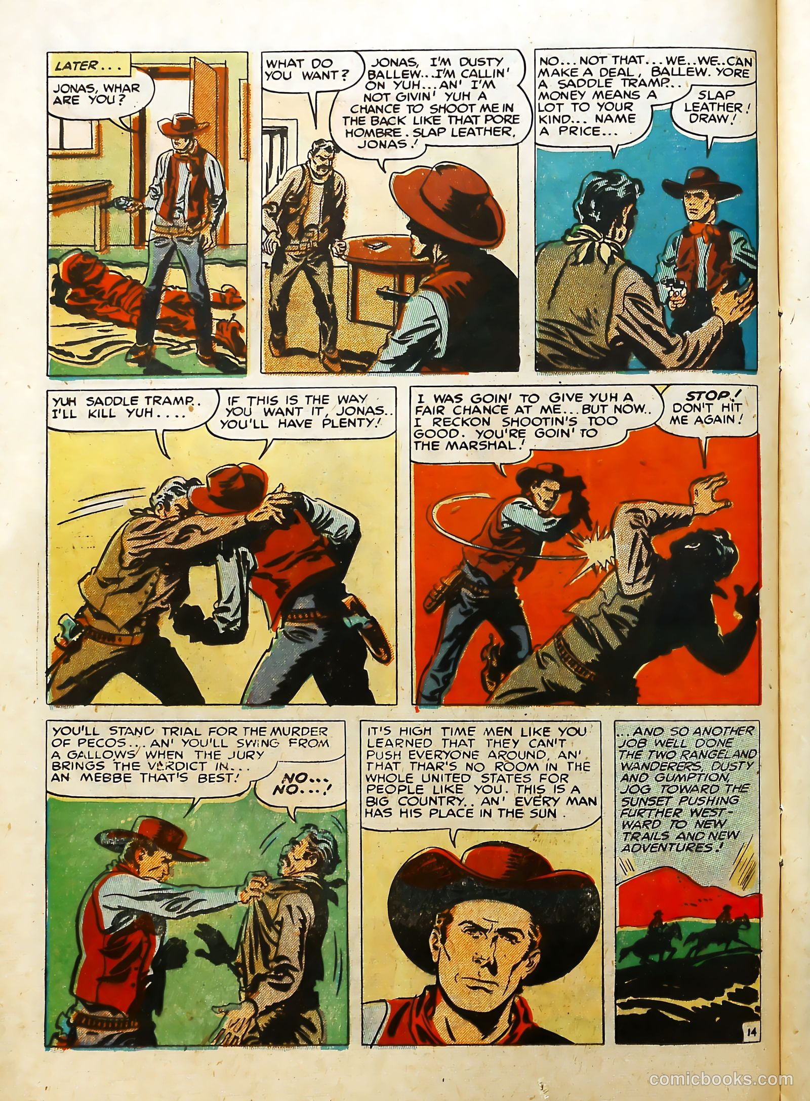 Prize Comics Western #75 (1950) — page 16 of 52