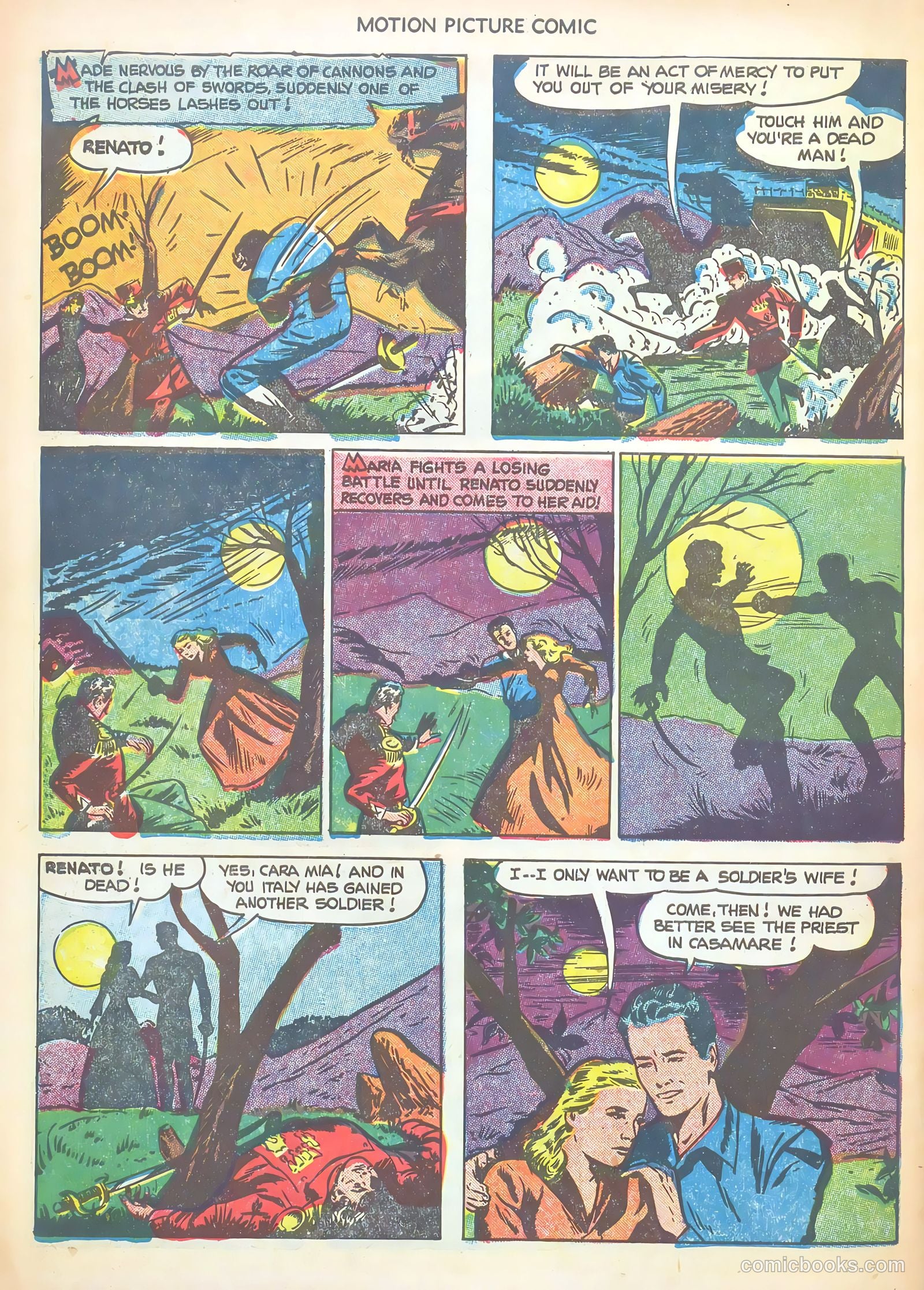 Motion Picture Comics 106 The Texas Rangers #1 — page 34 of 36