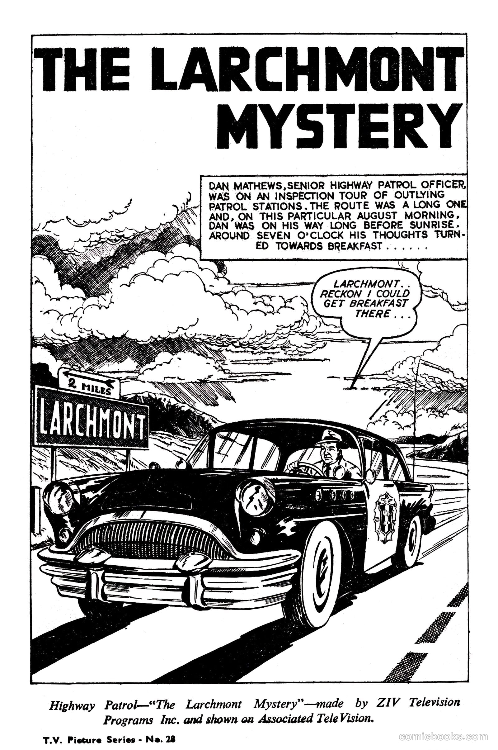 T.V. Picture Stories 28 - Highway Patrol - The Larchmont Mystery #1 — page 3 of 68