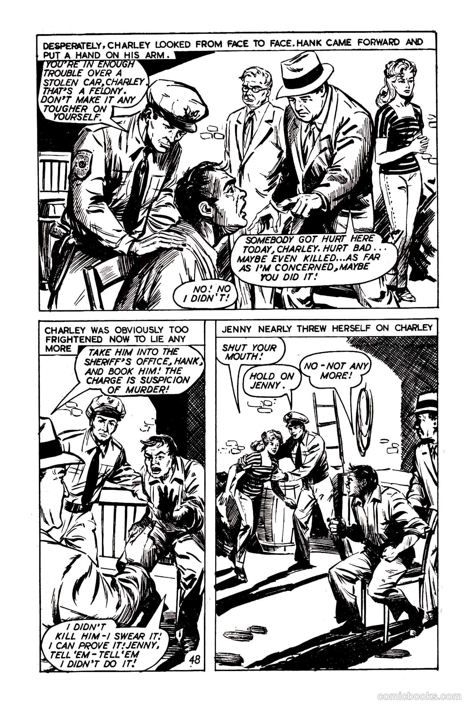 T.V. Picture Stories 28 - Highway Patrol - The Larchmont Mystery #1 — page 50 of 68