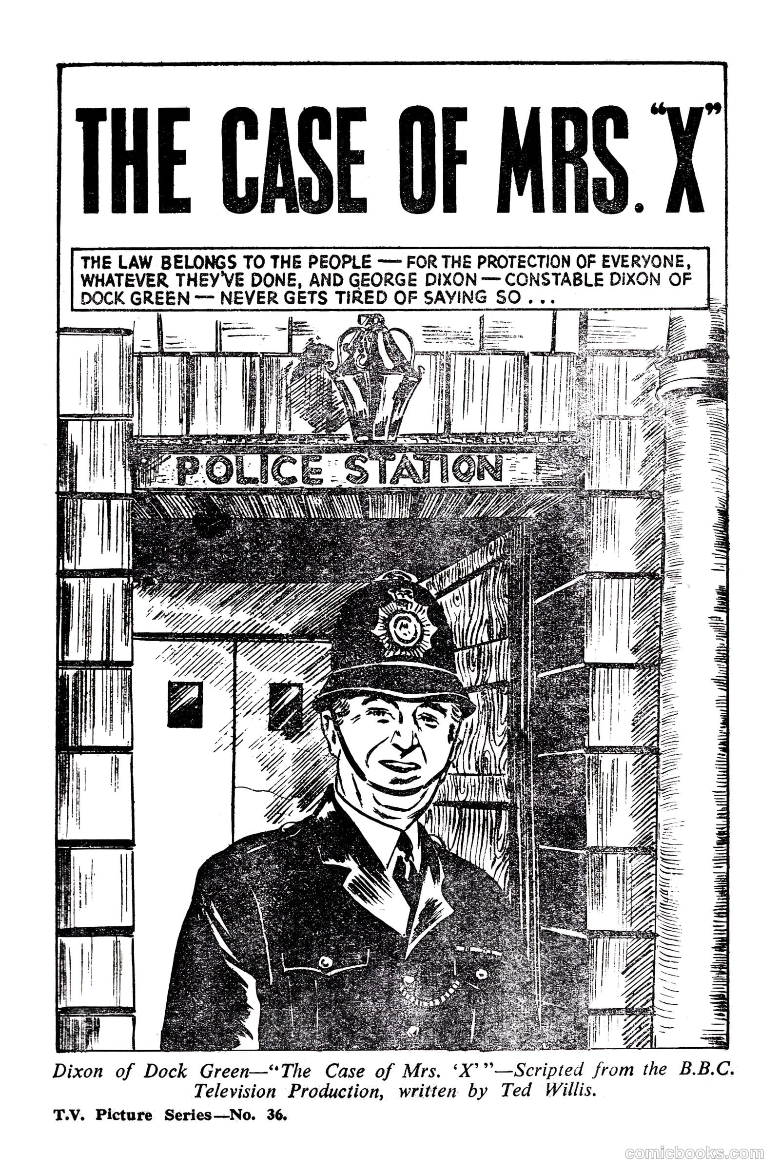 T.V. Picture Stories 36 - Dixon Of Dock Green - The Case Of Mrs. "X" #1 — page 3 of 67