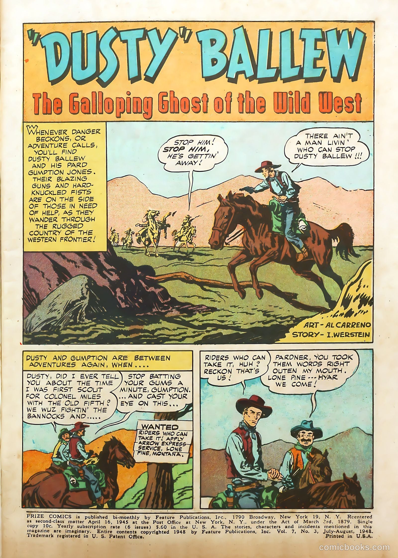 Prize Comics Western #70 (1950) — page 3 of 52