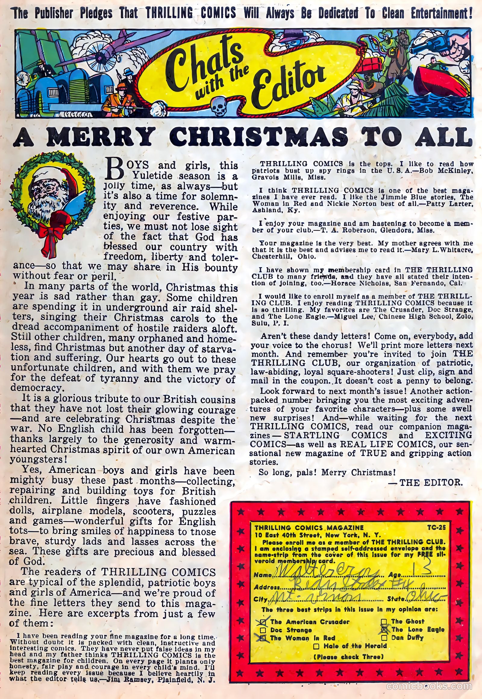 Thrilling Comics #25 (1940) — page 61 of 68