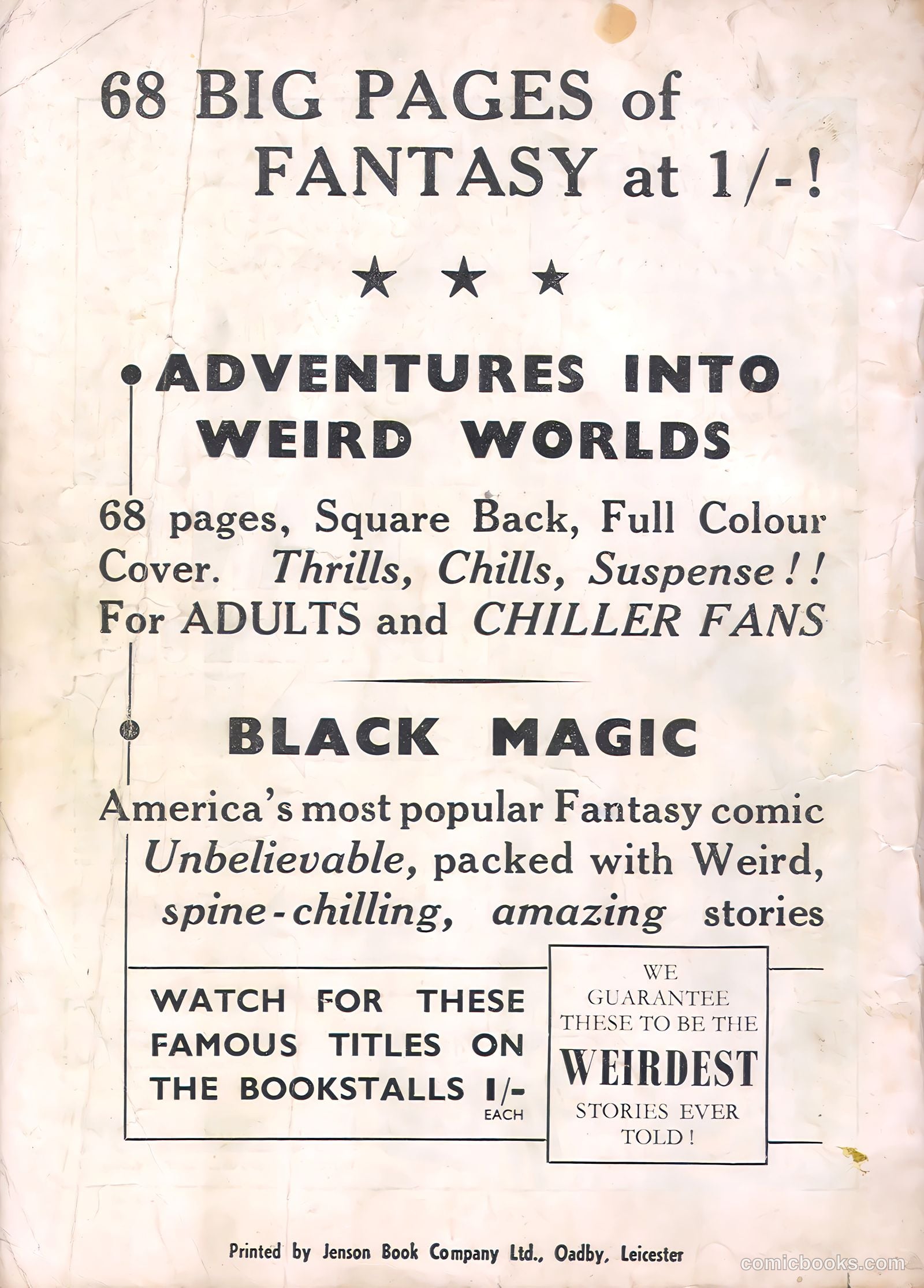 Black Magic #5 (1951) — page 69 of 69