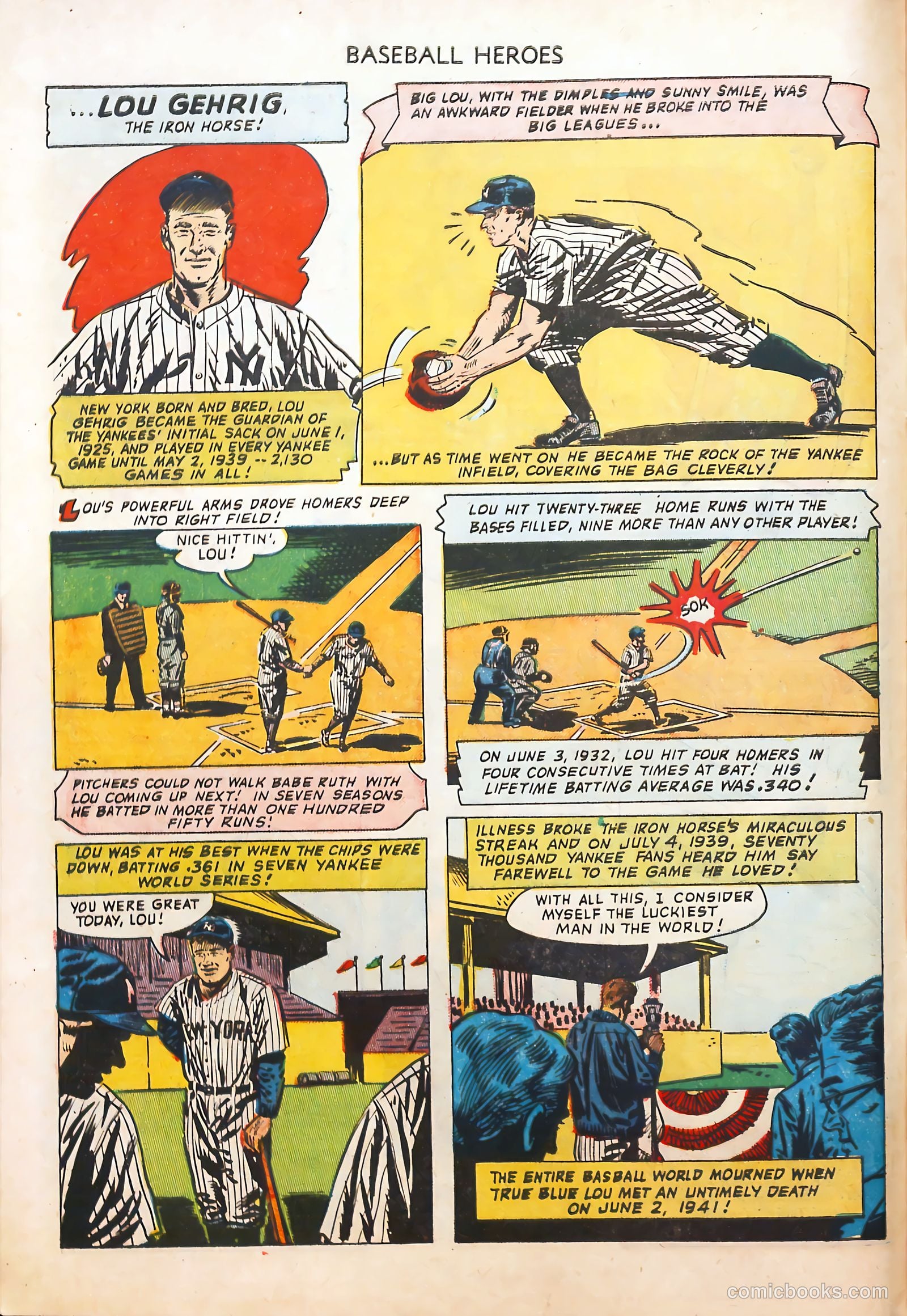 Baseball Heroes #1 (1952) — page 8 of 36
