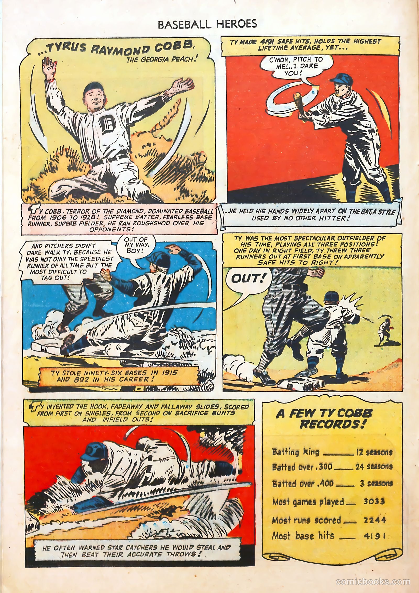 Baseball Heroes #1 (1952) — page 16 of 36