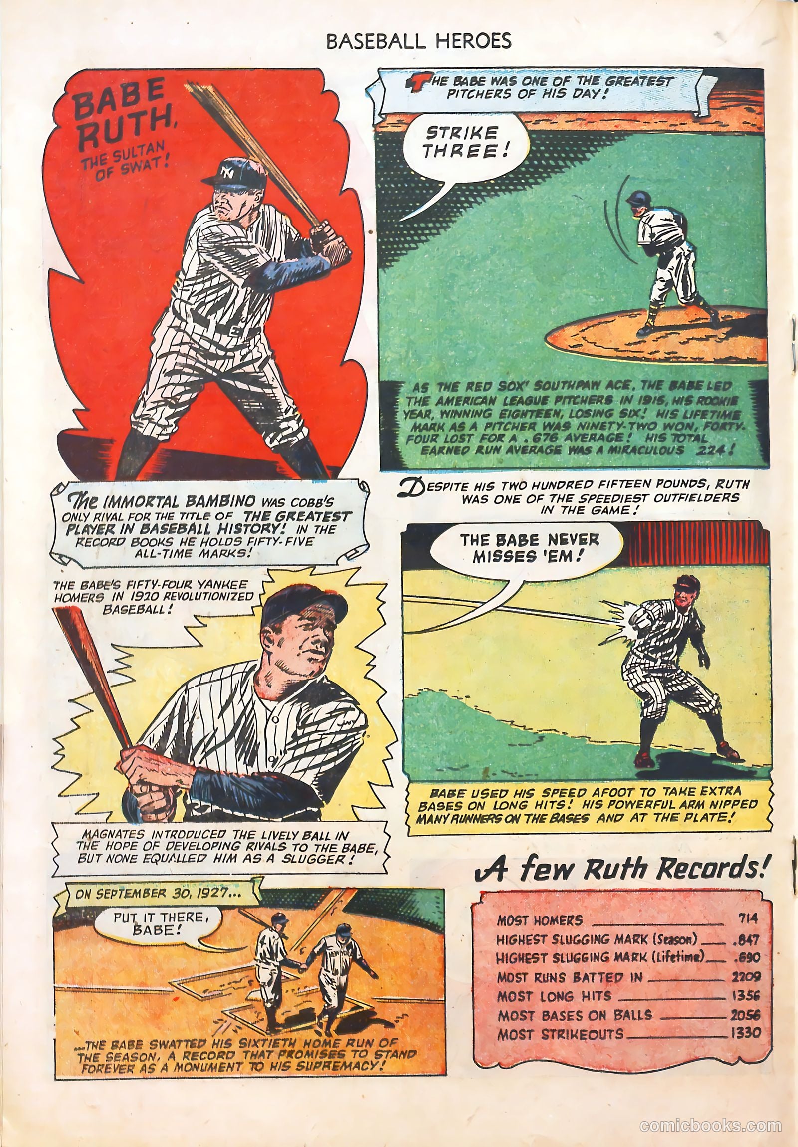 Baseball Heroes #1 (1952) — page 18 of 36
