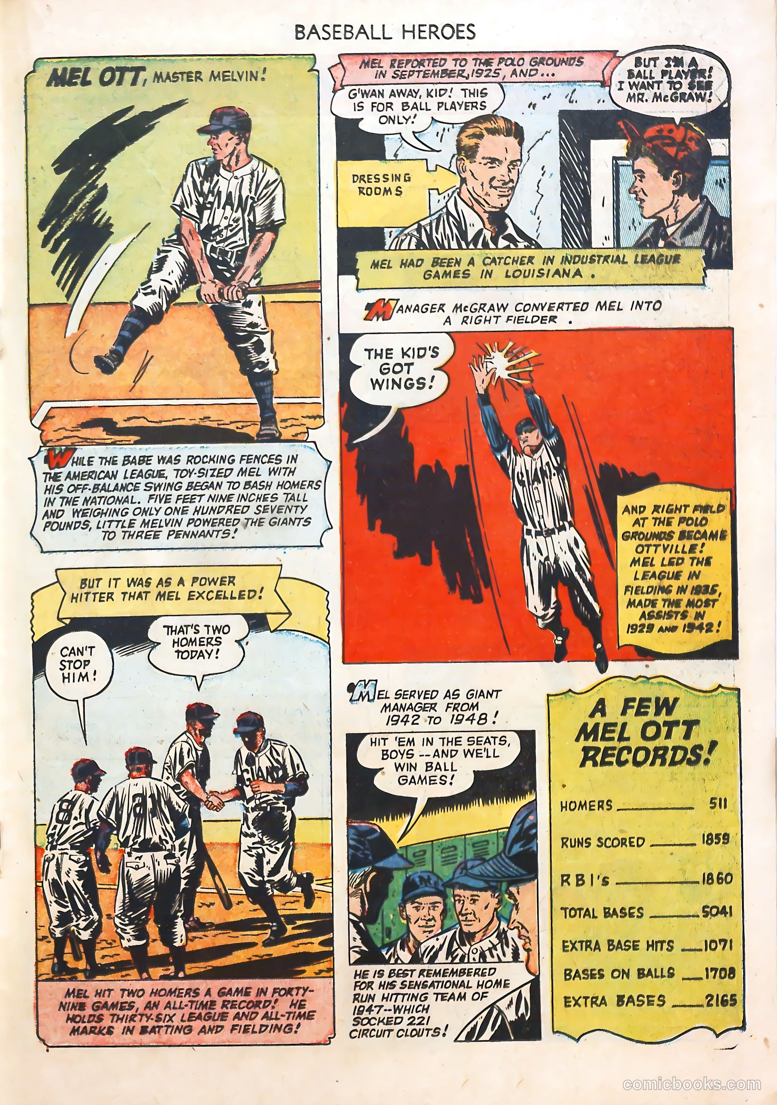 Baseball Heroes #1 (1952) — page 19 of 36