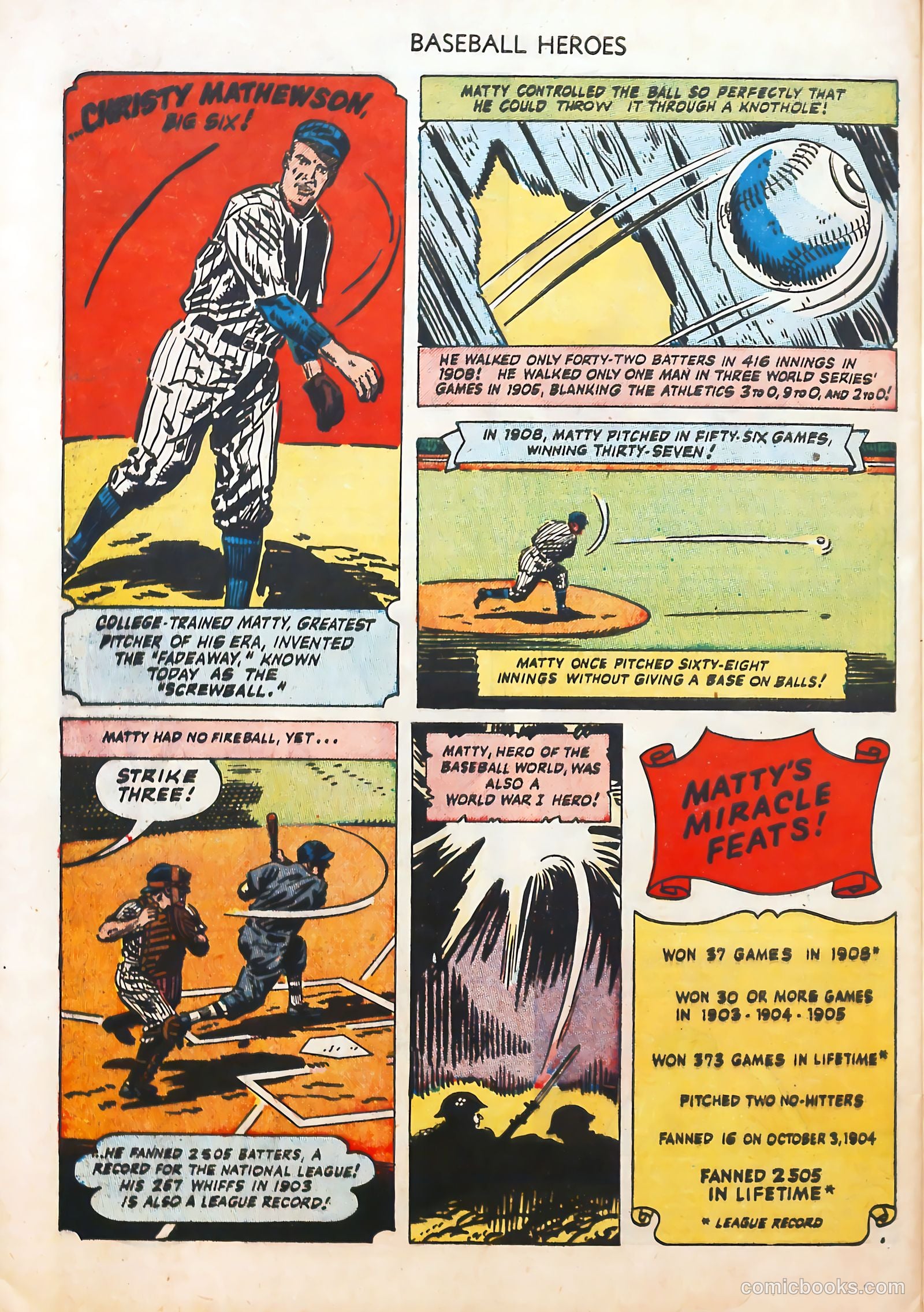 Baseball Heroes #1 (1952) — page 28 of 36
