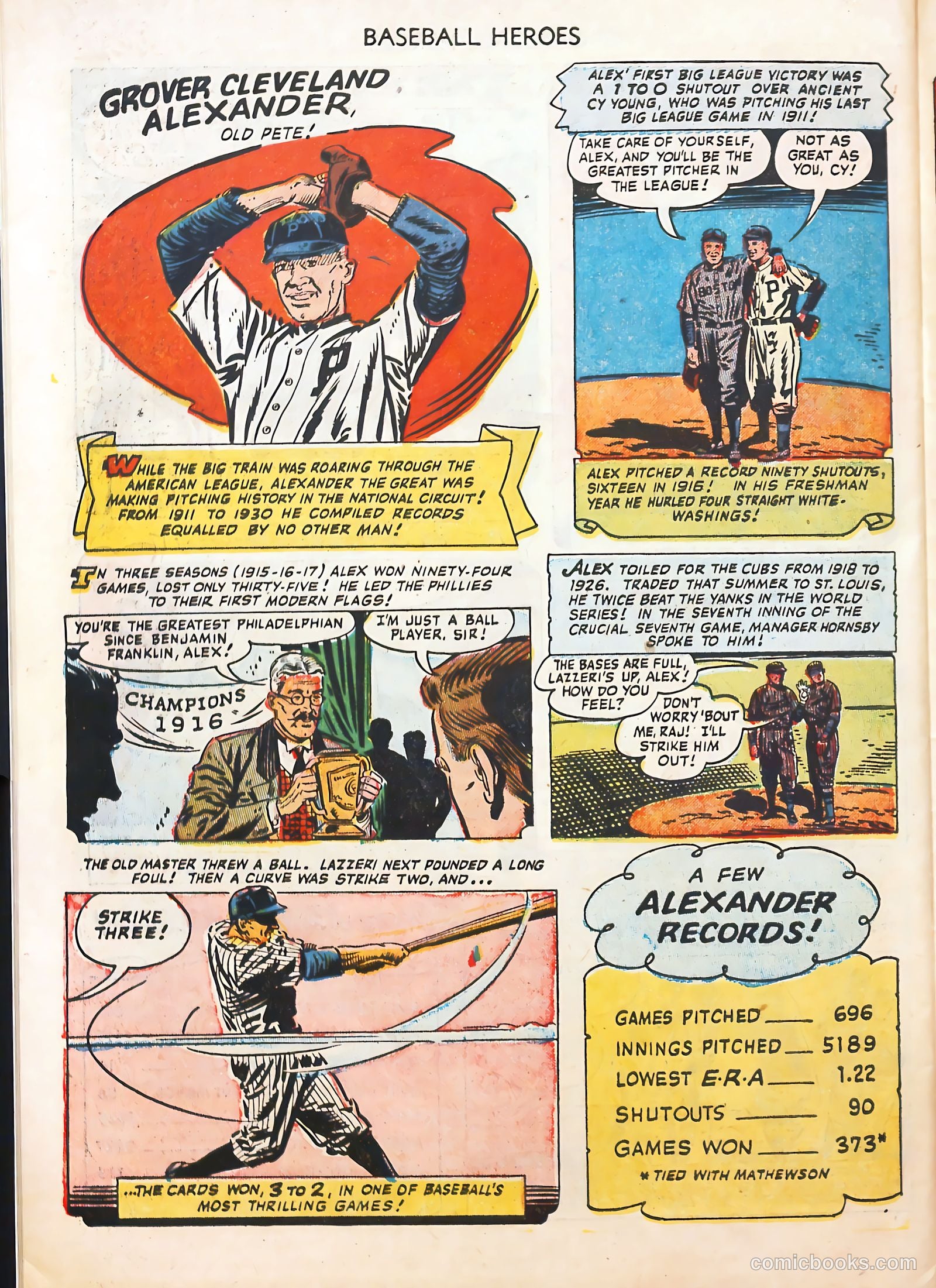 Baseball Heroes #1 (1952) — page 30 of 36