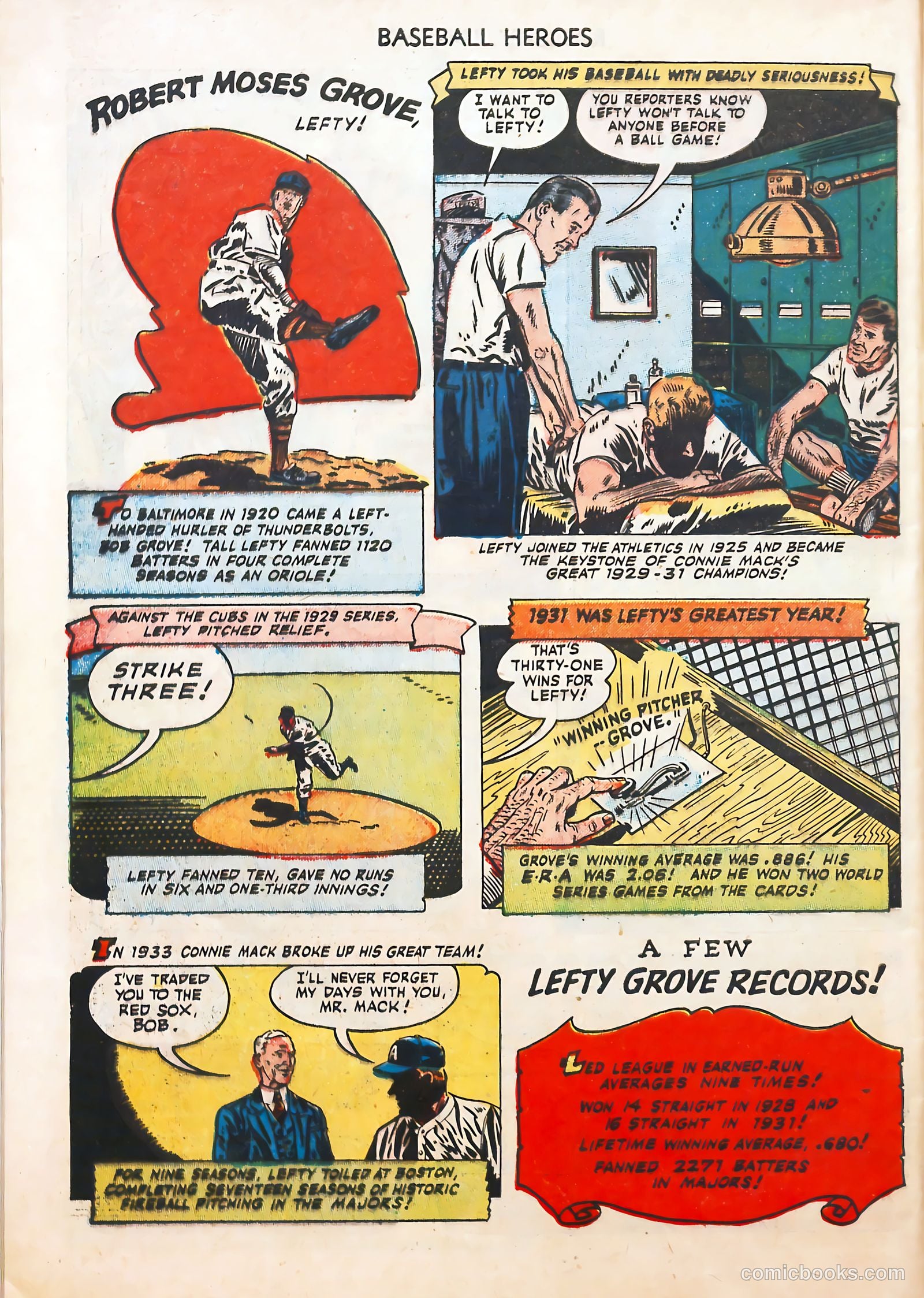 Baseball Heroes #1 (1952) — page 32 of 36