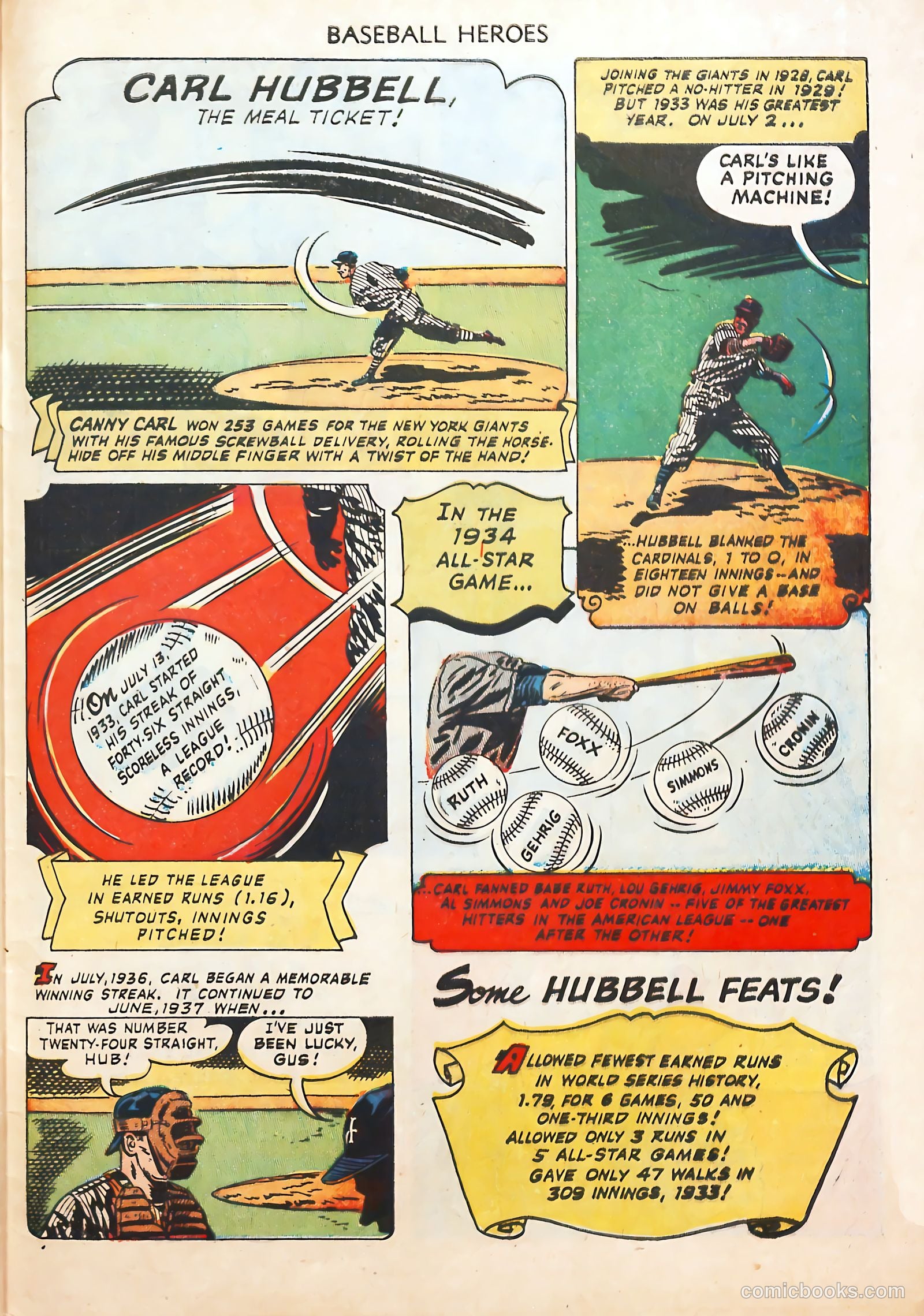 Baseball Heroes #1 (1952) — page 33 of 36