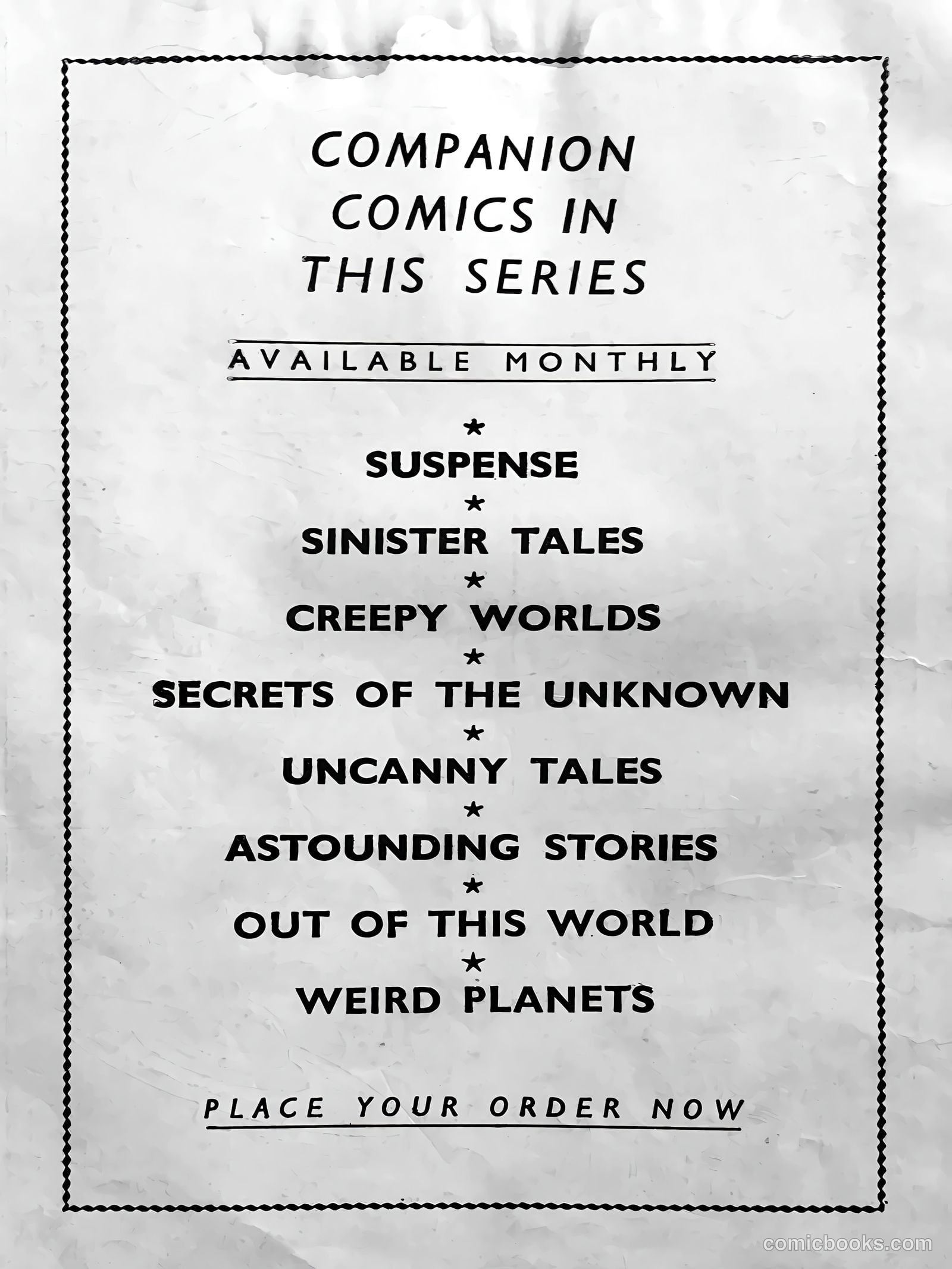 Out of This World #6 (1963) — page 68 of 68