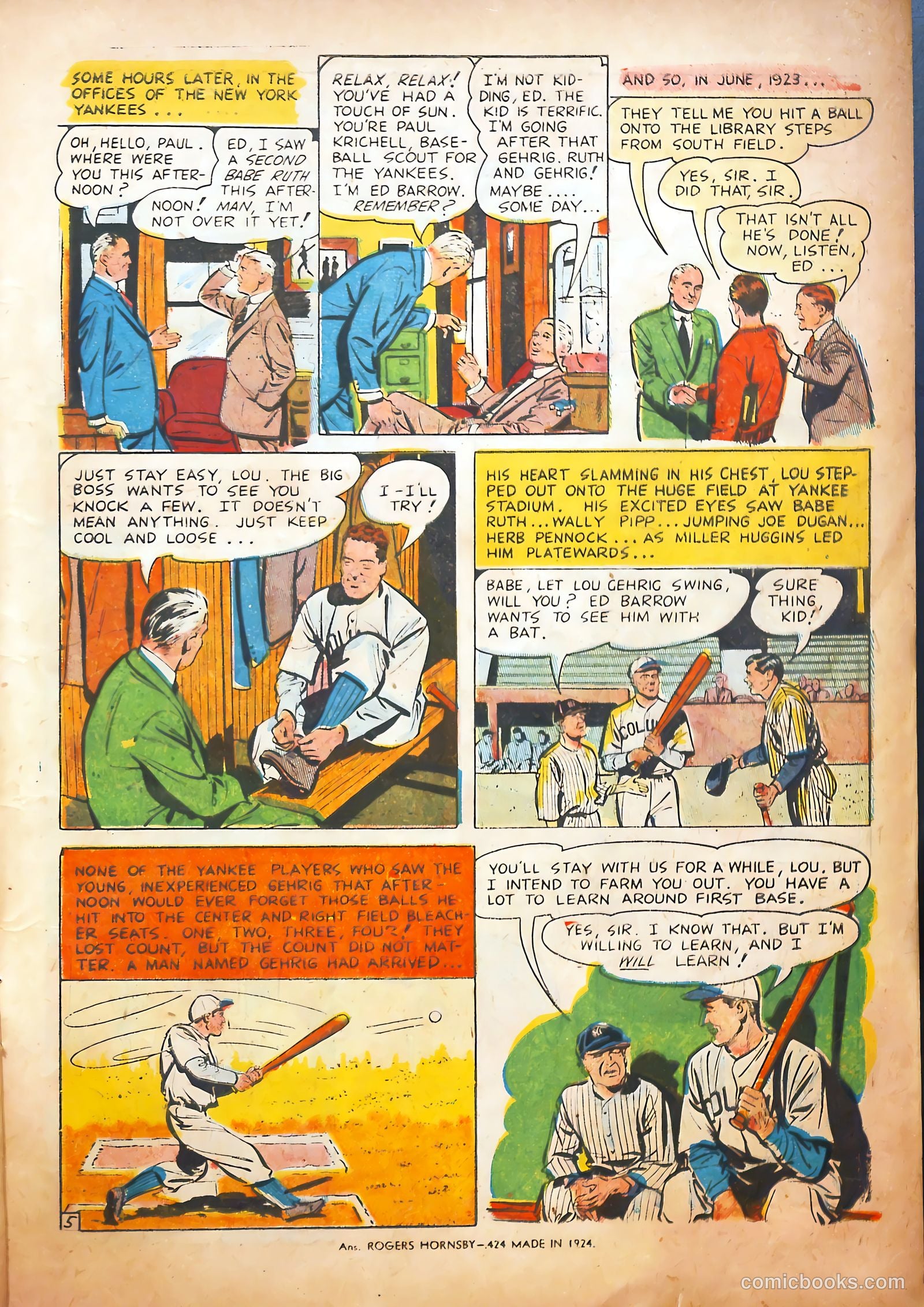Pride of the Yankees #1 (1949) — page 7 of 36