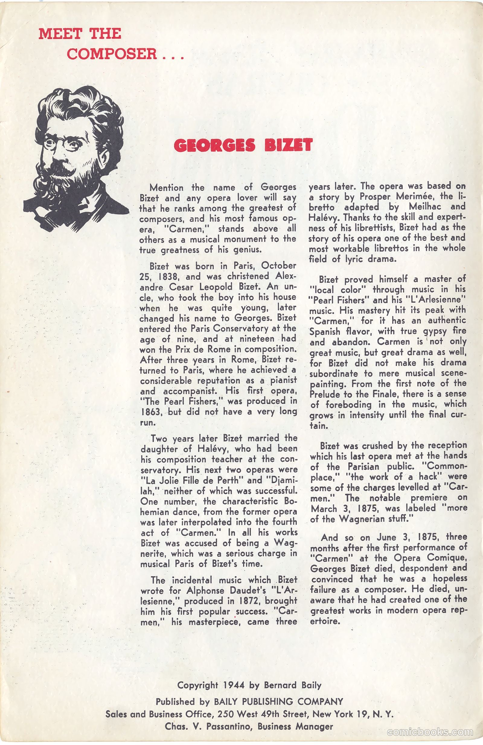 Illustrated Stories of the Operas: Carmen #1 (1943) — page 2 of 20