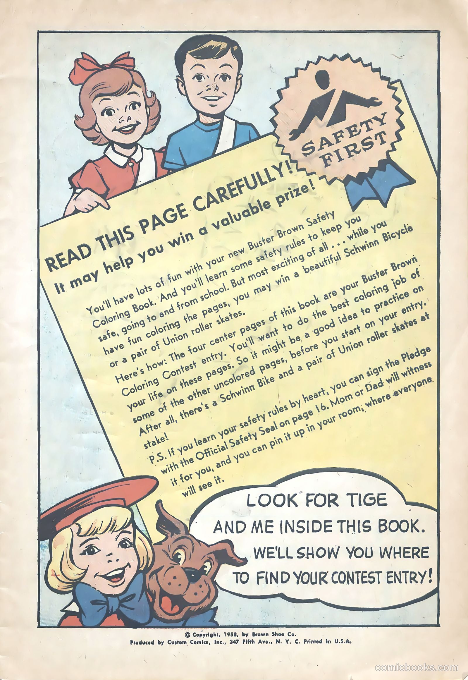 Buster Brown's Safety Coloring Book #1 — page 3 of 21