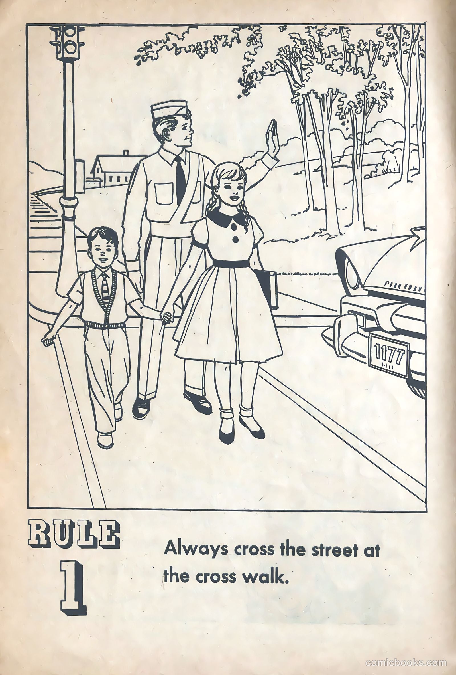 Buster Brown's Safety Coloring Book #1 — page 4 of 21