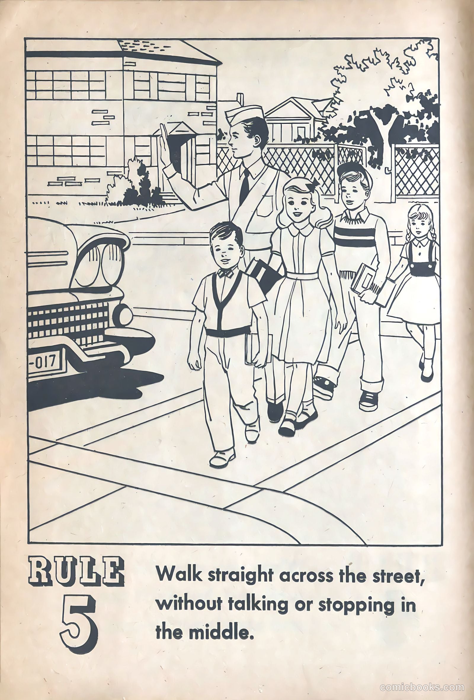 Buster Brown's Safety Coloring Book #1 — page 8 of 21