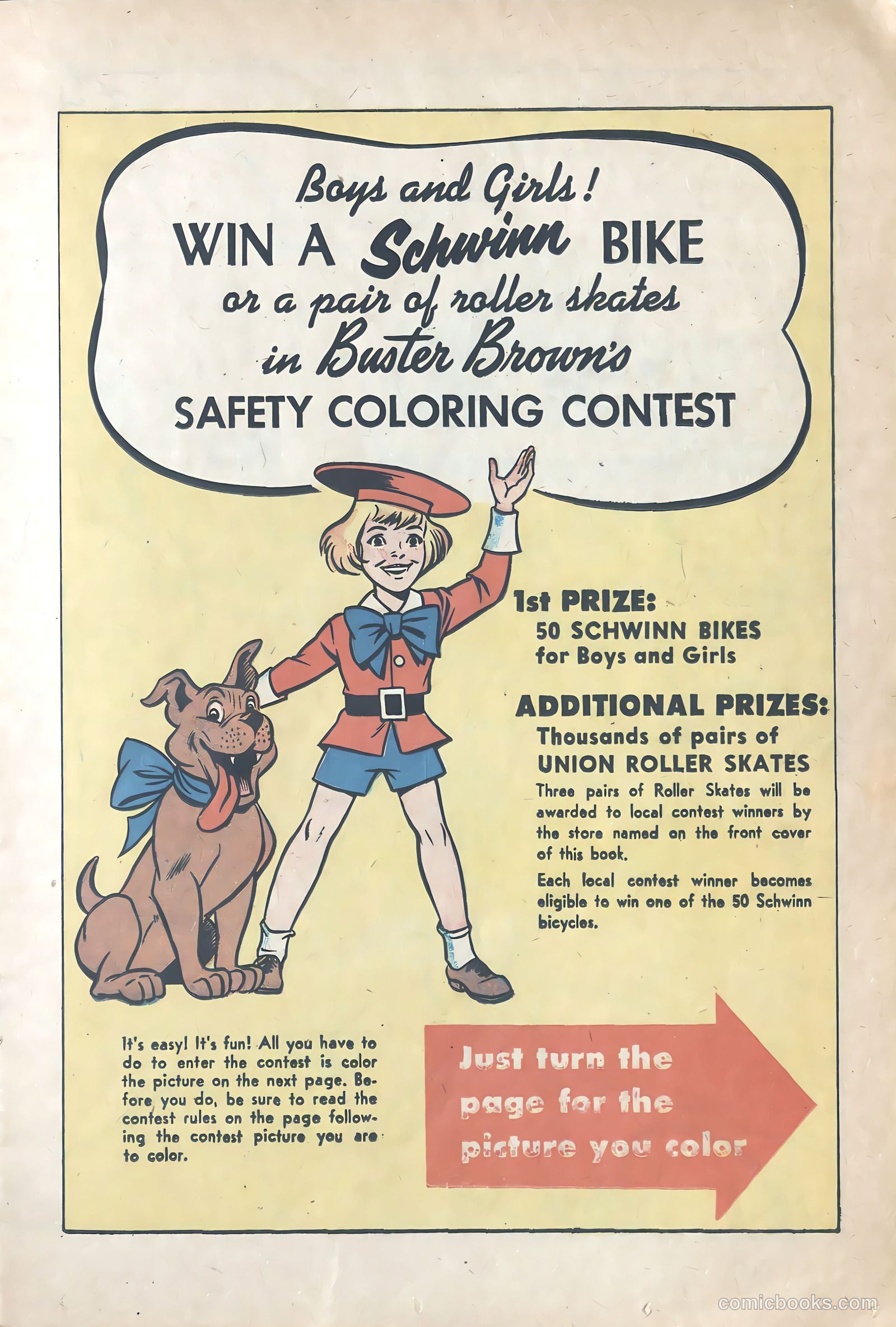Buster Brown's Safety Coloring Book #1 — page 9 of 21