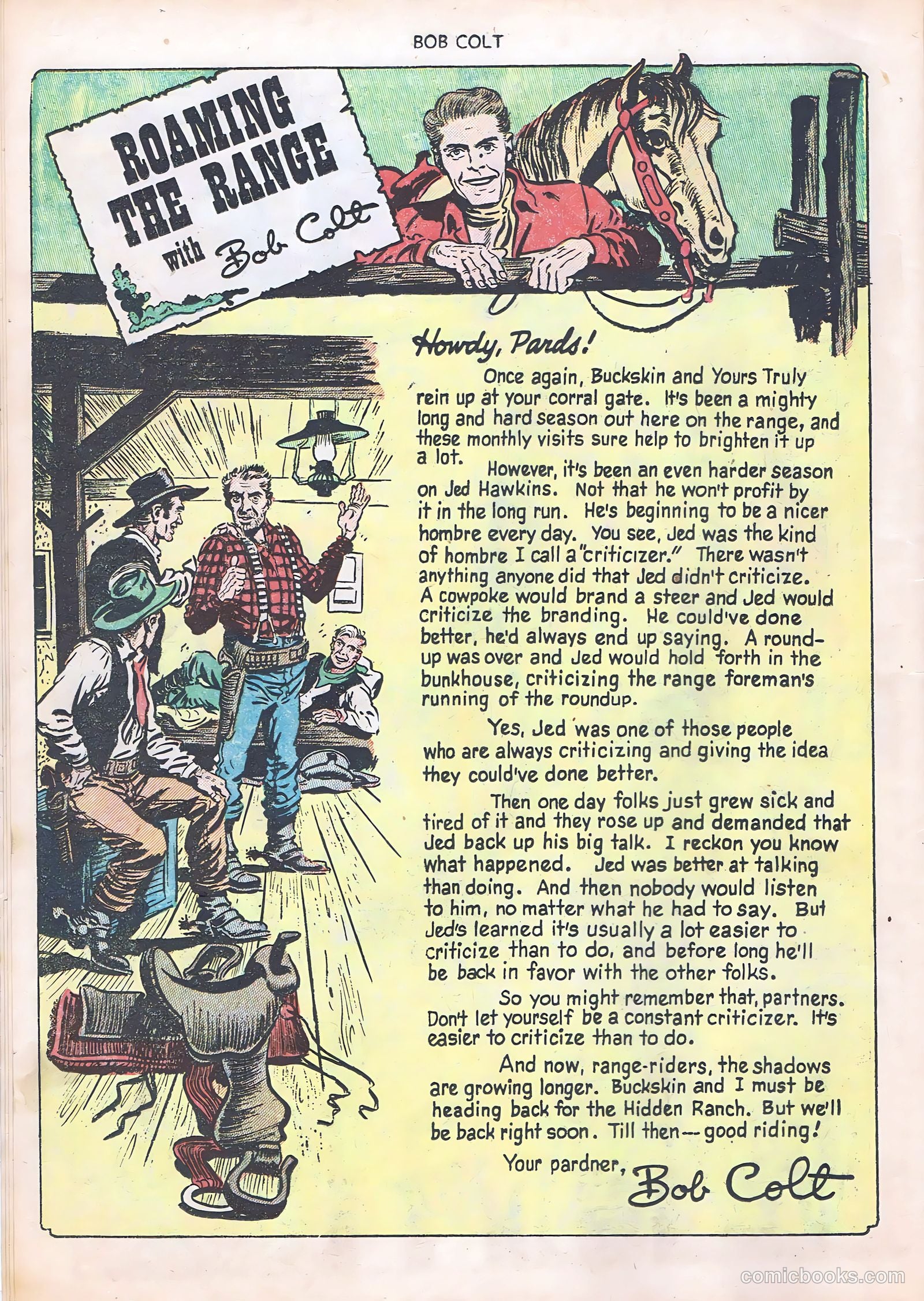 Bob Colt #10 (1952) — page 10 of 36
