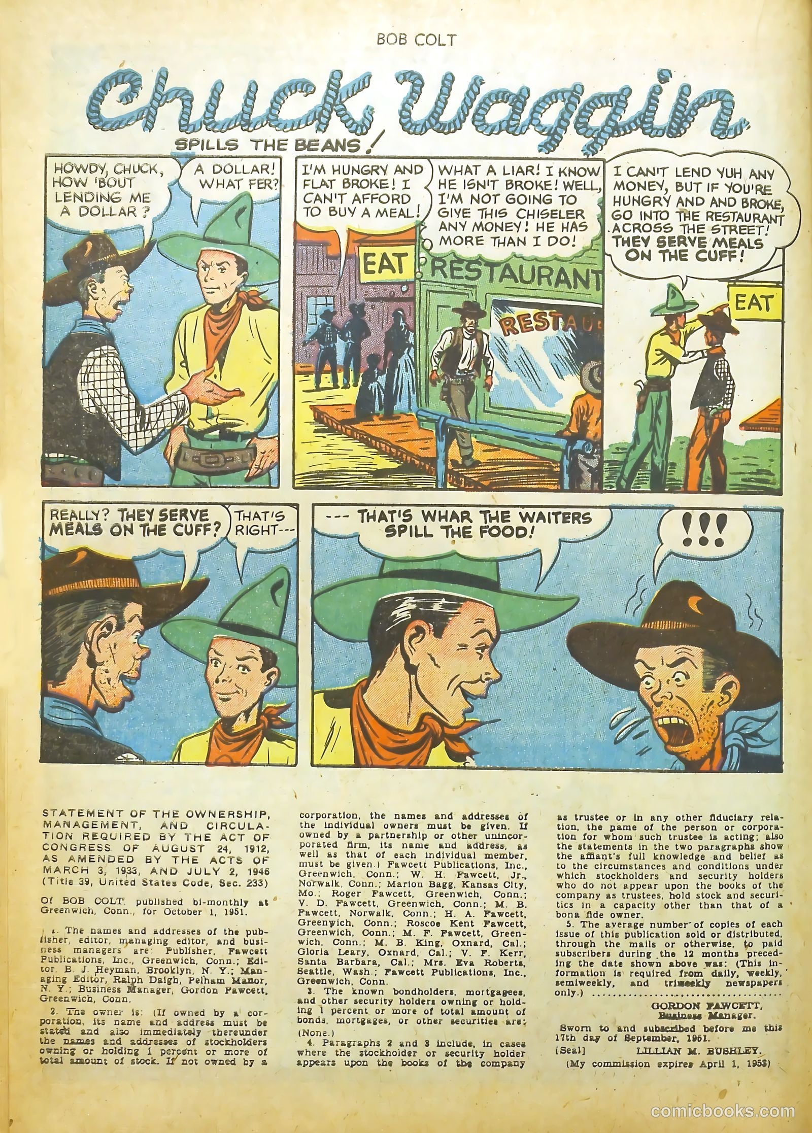 Bob Colt #8 (1952) — page 16 of 36