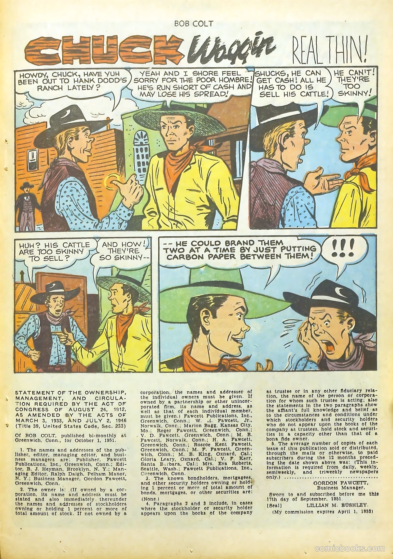 Bob Colt #9 (1952) — page 23 of 36