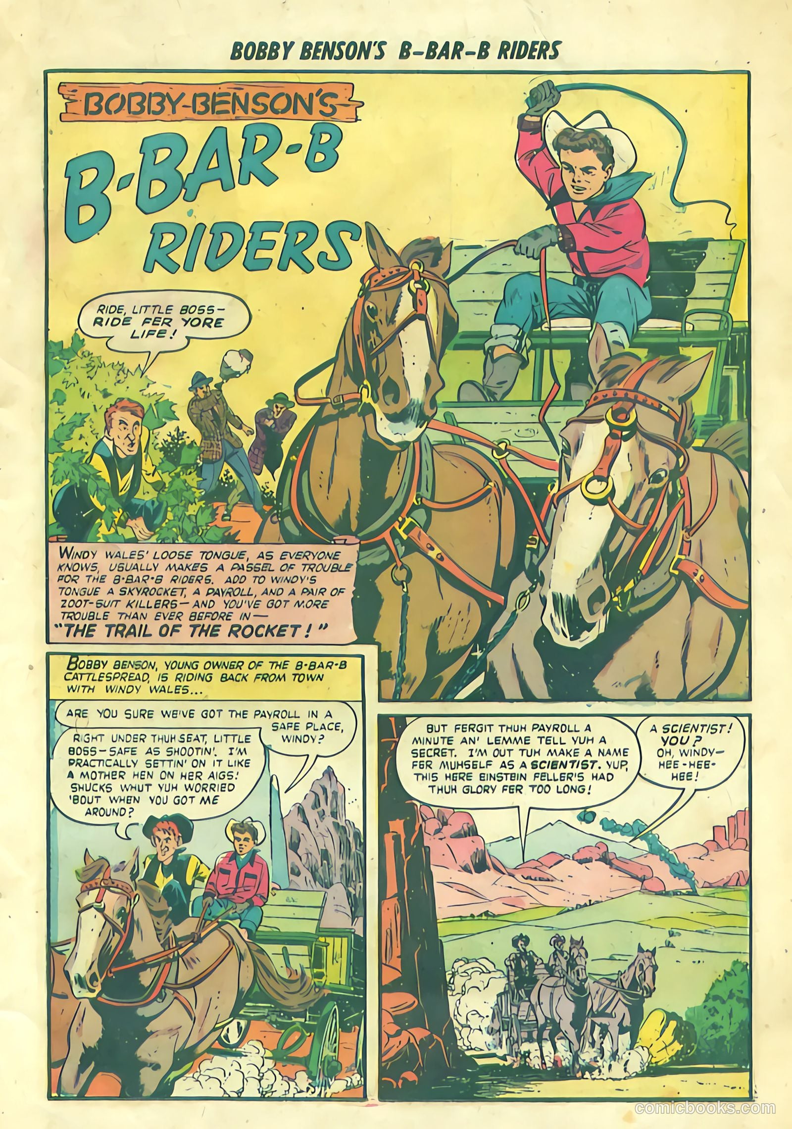 Bobby Benson's B-Bar-B Riders #1 (1950) — page 3 of 36
