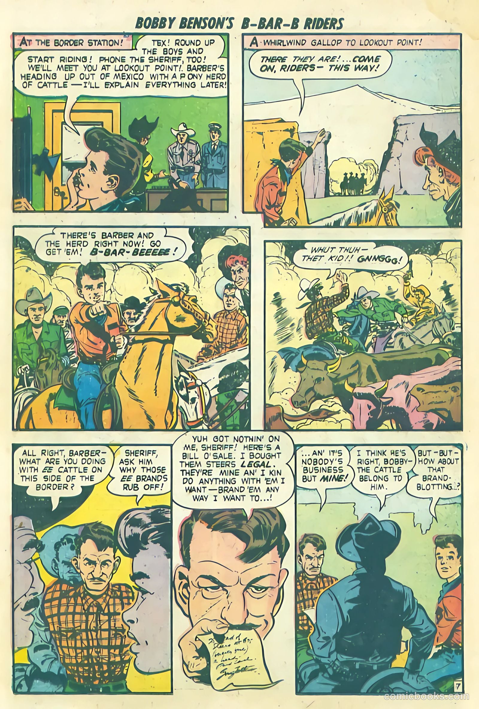 Bobby Benson's B-Bar-B Riders #13 (1952) — page 32 of 36