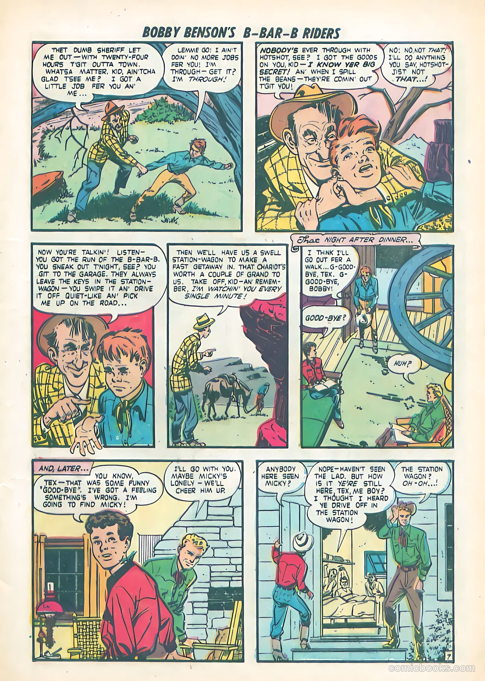 Bobby Benson's B-Bar-B Riders #2 (1950) — page 9 of 36