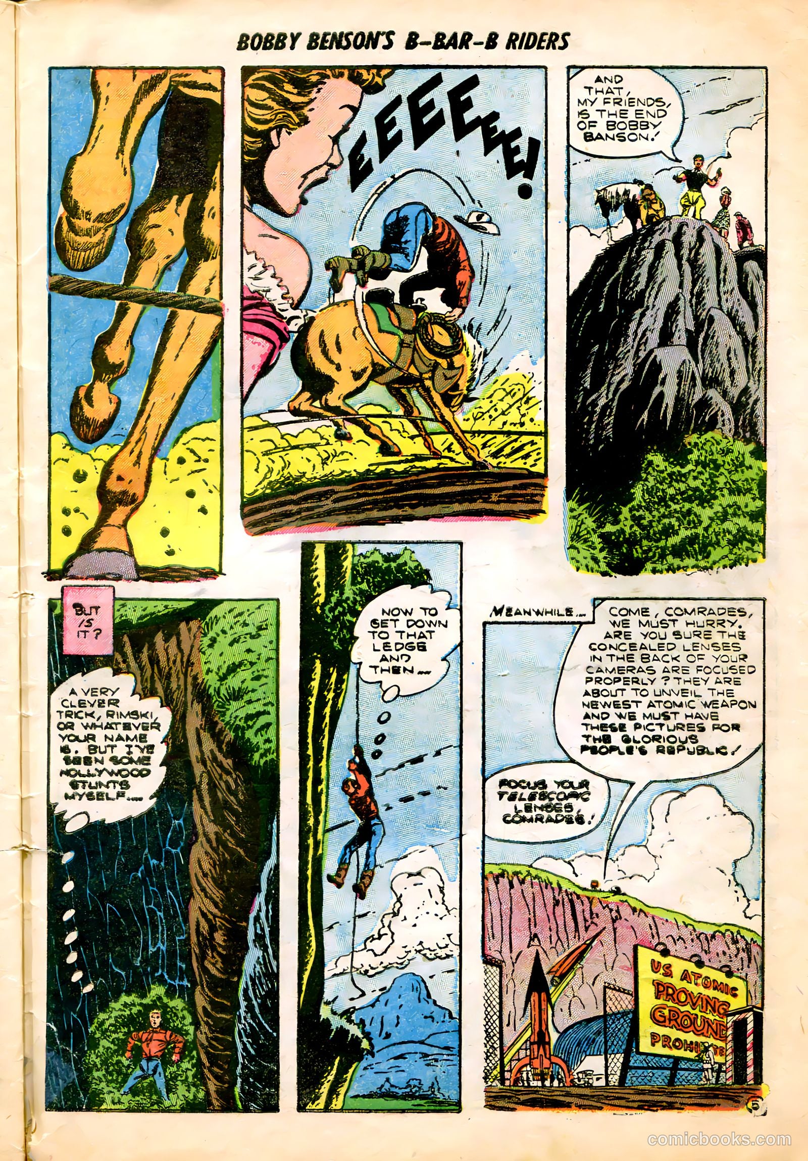Bobby Benson's B-Bar-B Riders #20 (1953) — page 31 of 36