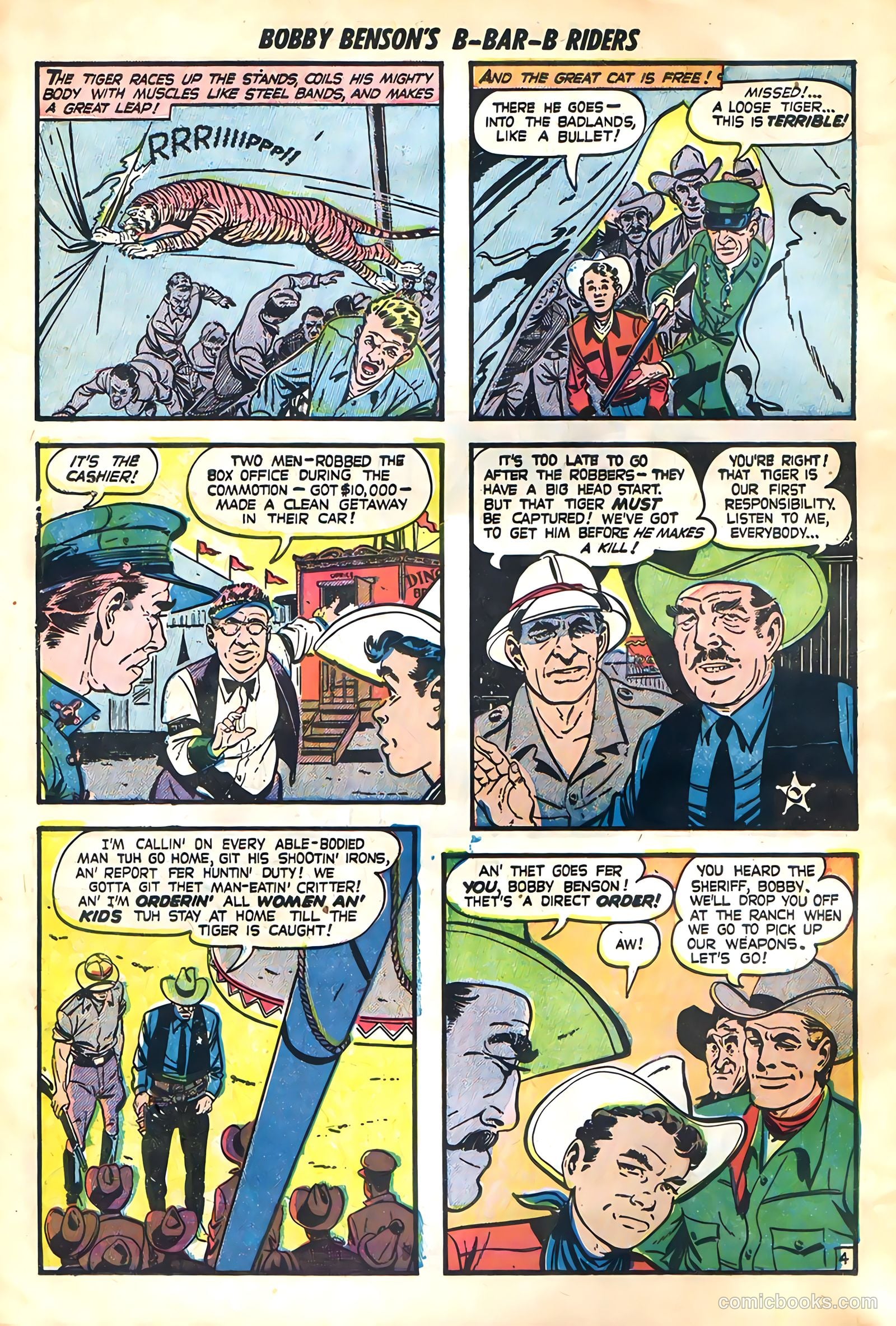 Bobby Benson's B-Bar-B Riders #3 (1950) — page 6 of 36