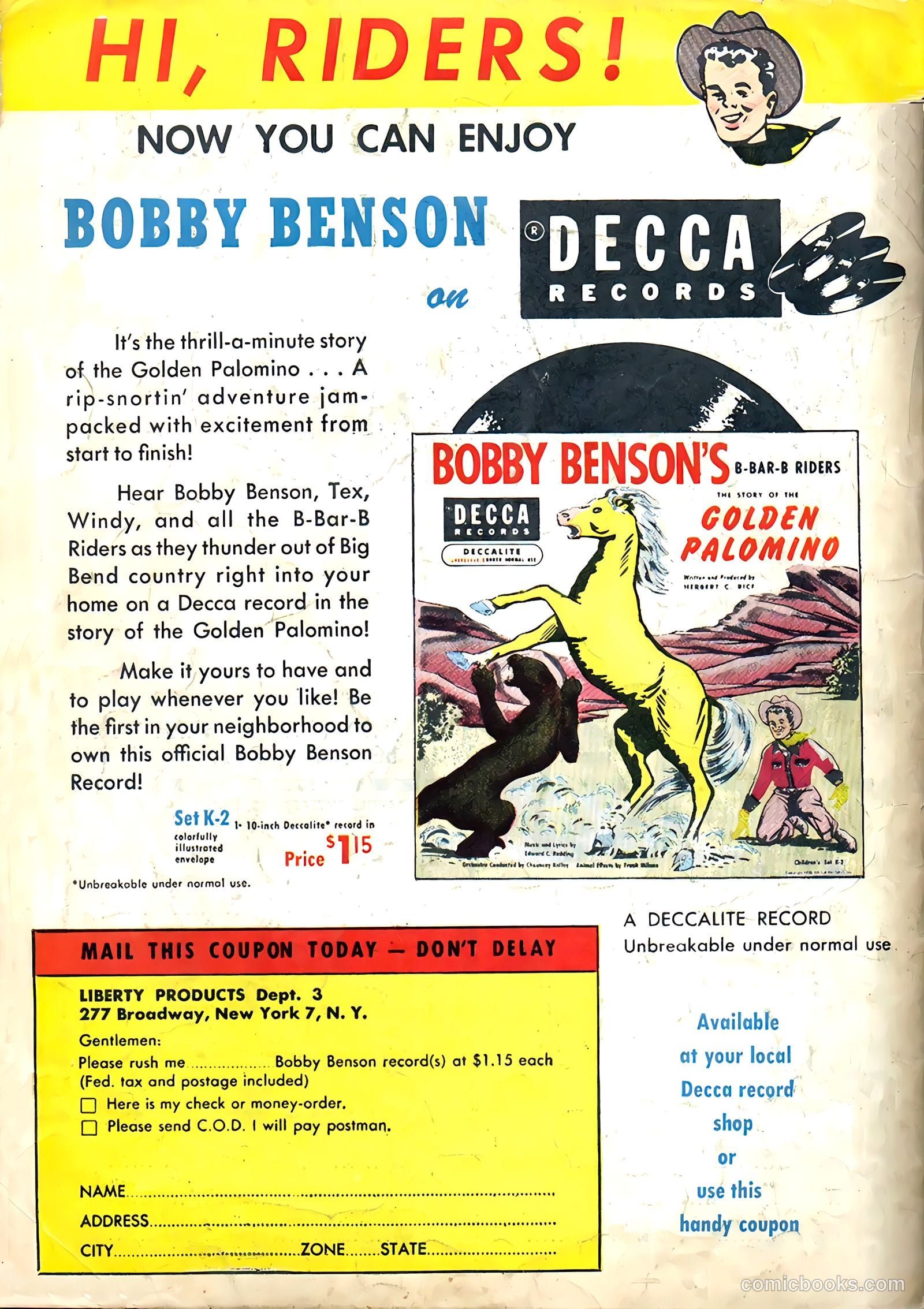 Bobby Benson's B-Bar-B Riders #3 (1950) — page 36 of 36