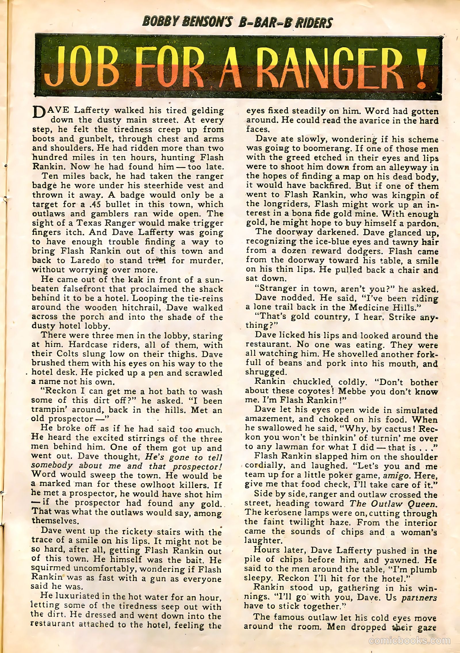 Bobby Benson's B-Bar-B Riders #5 (1951) — page 25 of 36