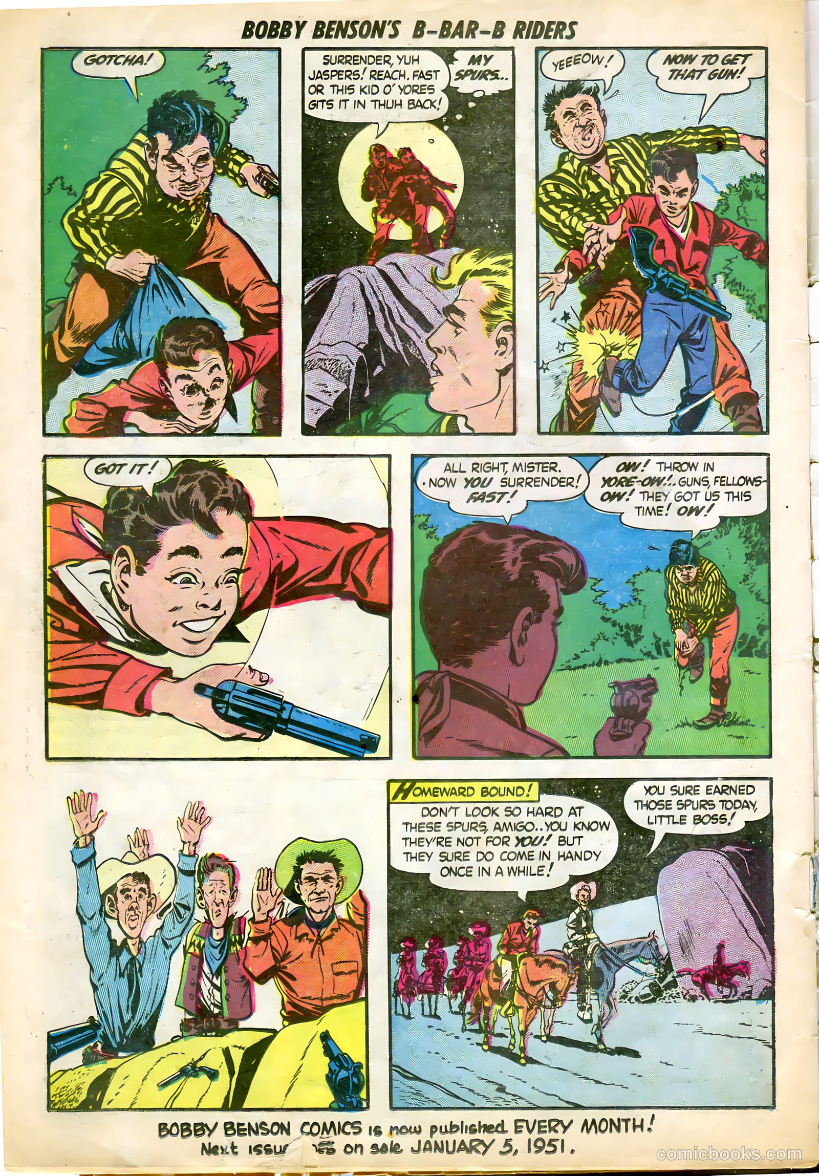 Bobby Benson's B-Bar-B Riders #5 (1951) — page 34 of 36