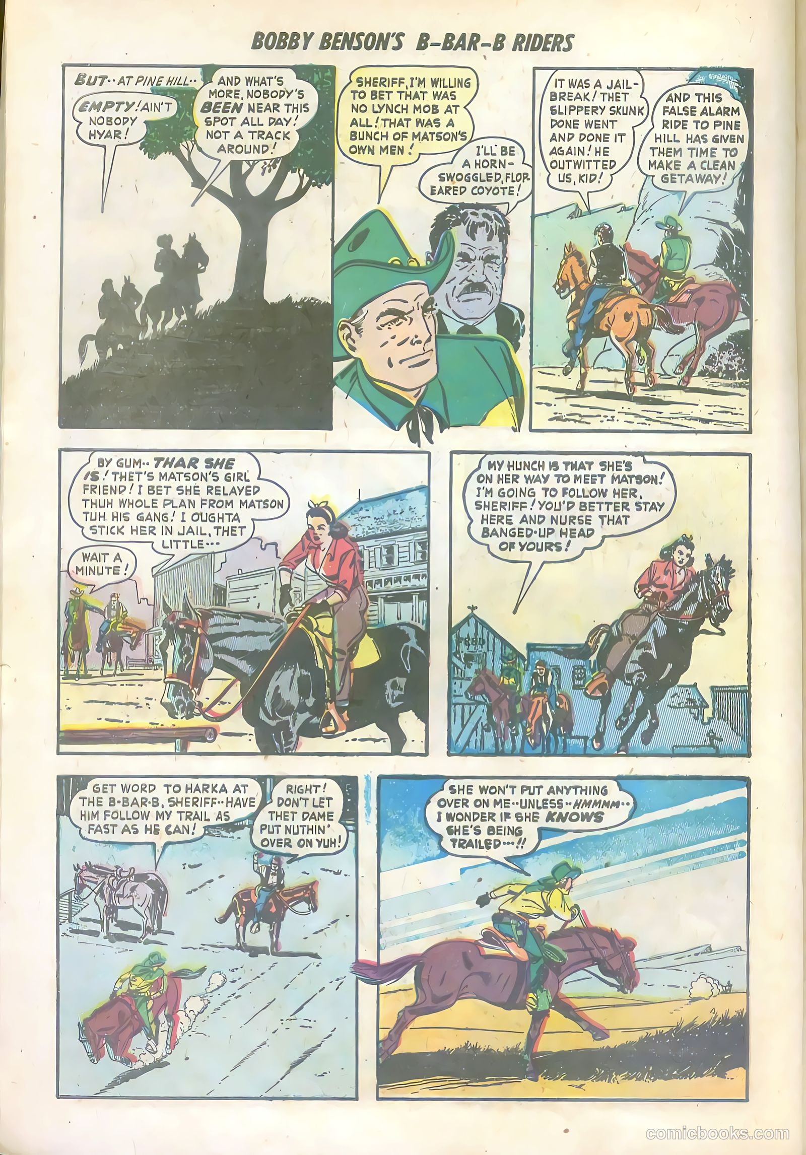 Bobby Benson's B-Bar-B Riders #6 (1951) — page 22 of 36