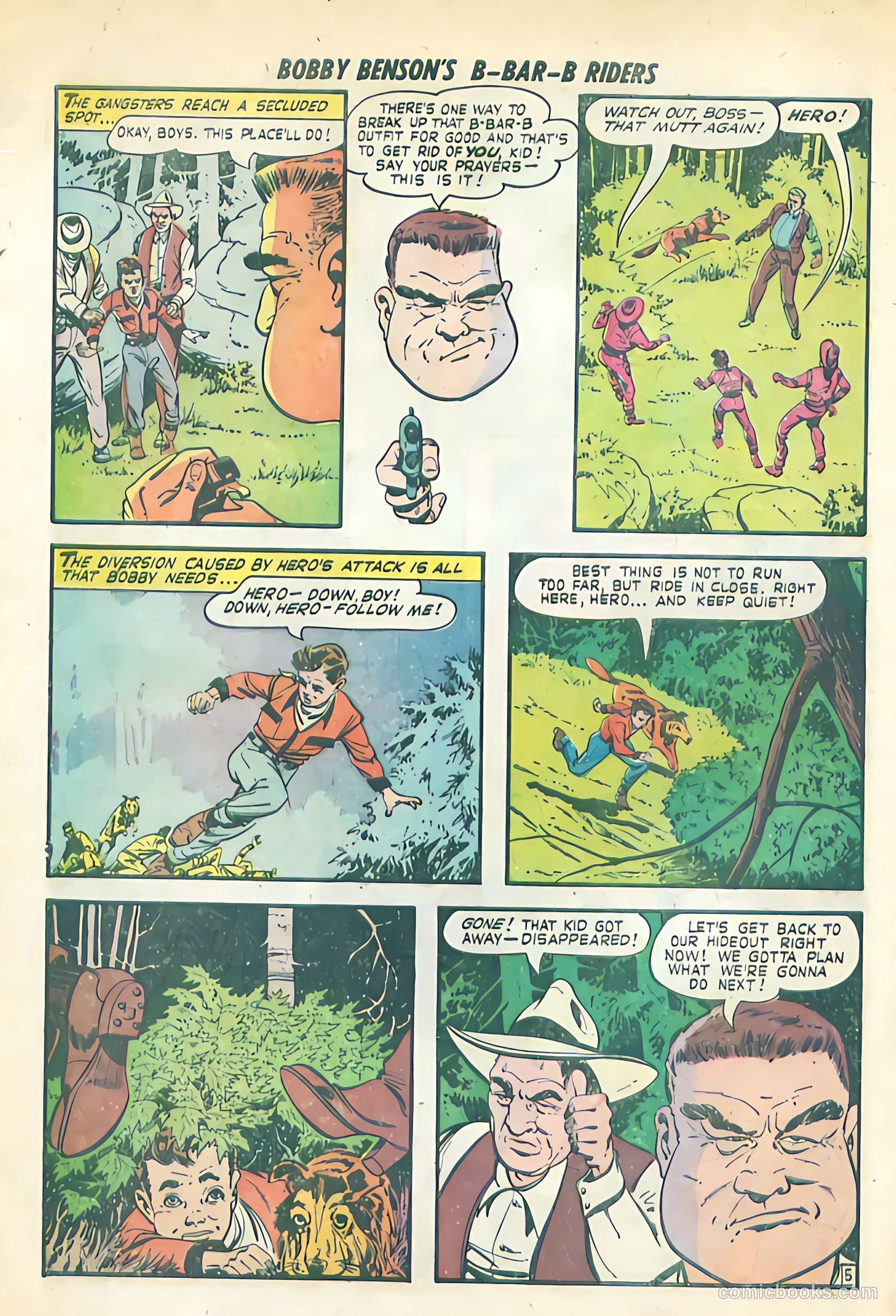Bobby Benson's B-Bar-B Riders #9 (1951) — page 22 of 36