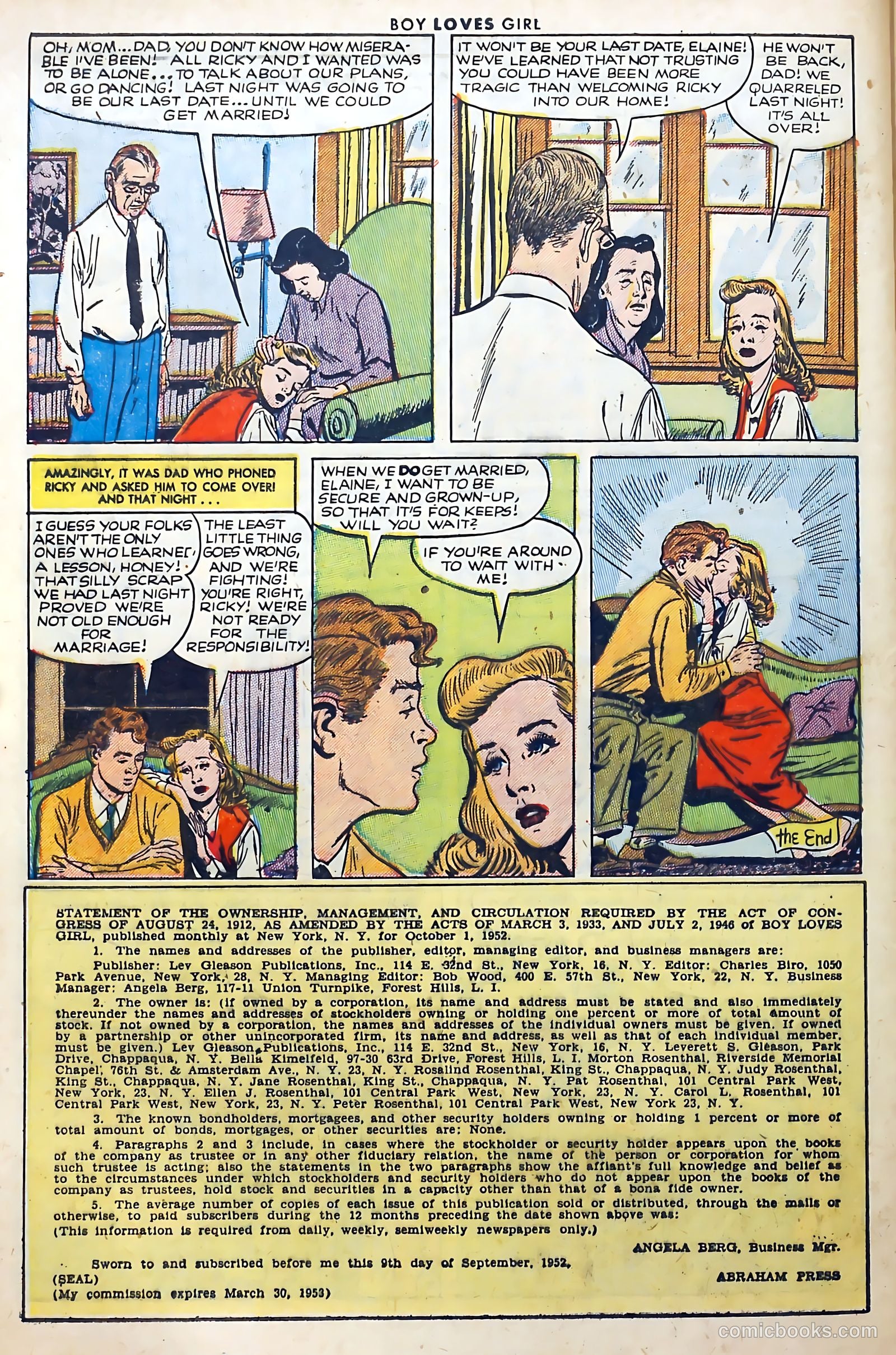 Boy Loves Girl #33 (1953) — page 32 of 36