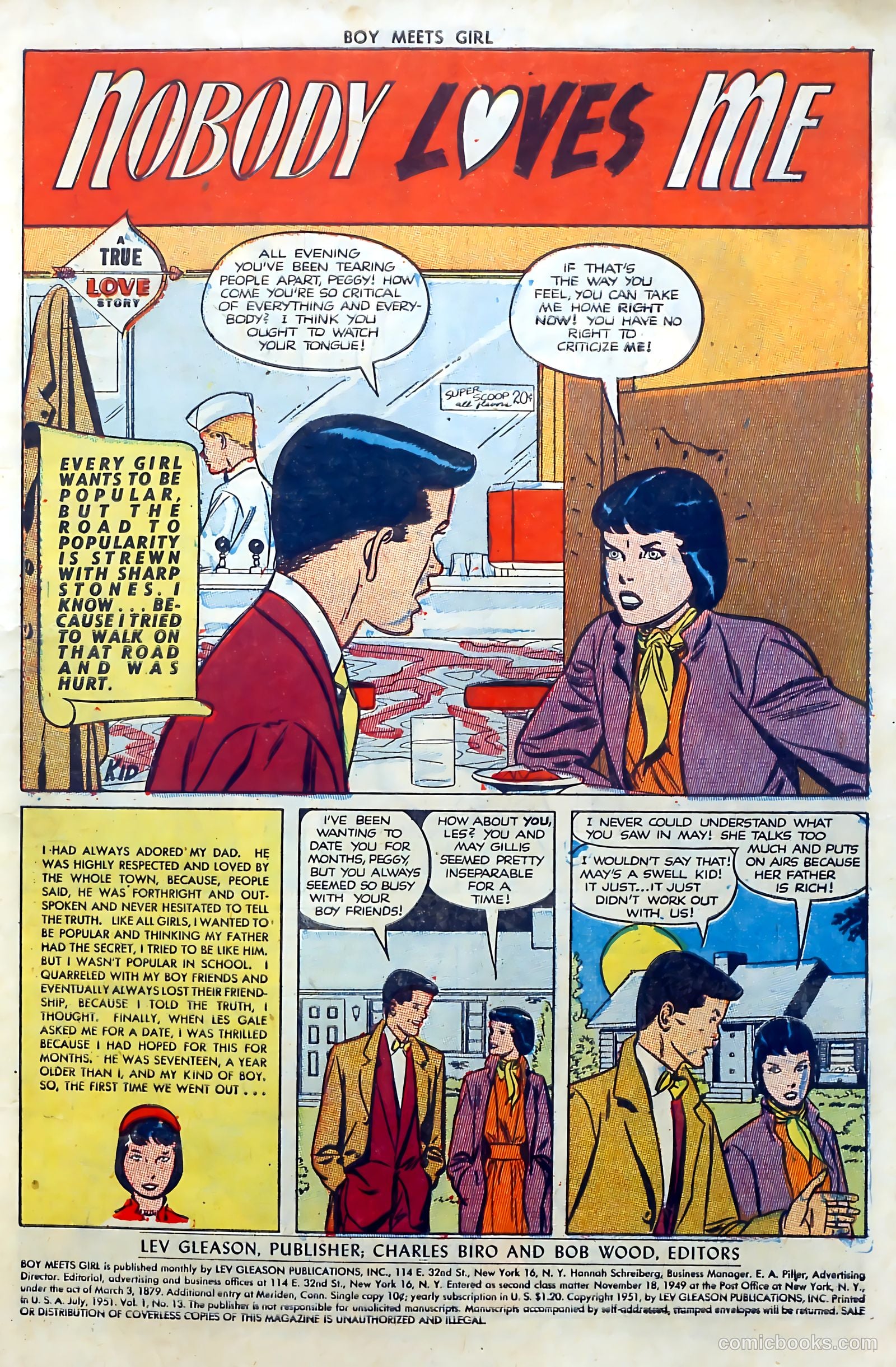 Boy Meets Girl #13 (1951) — page 3 of 52