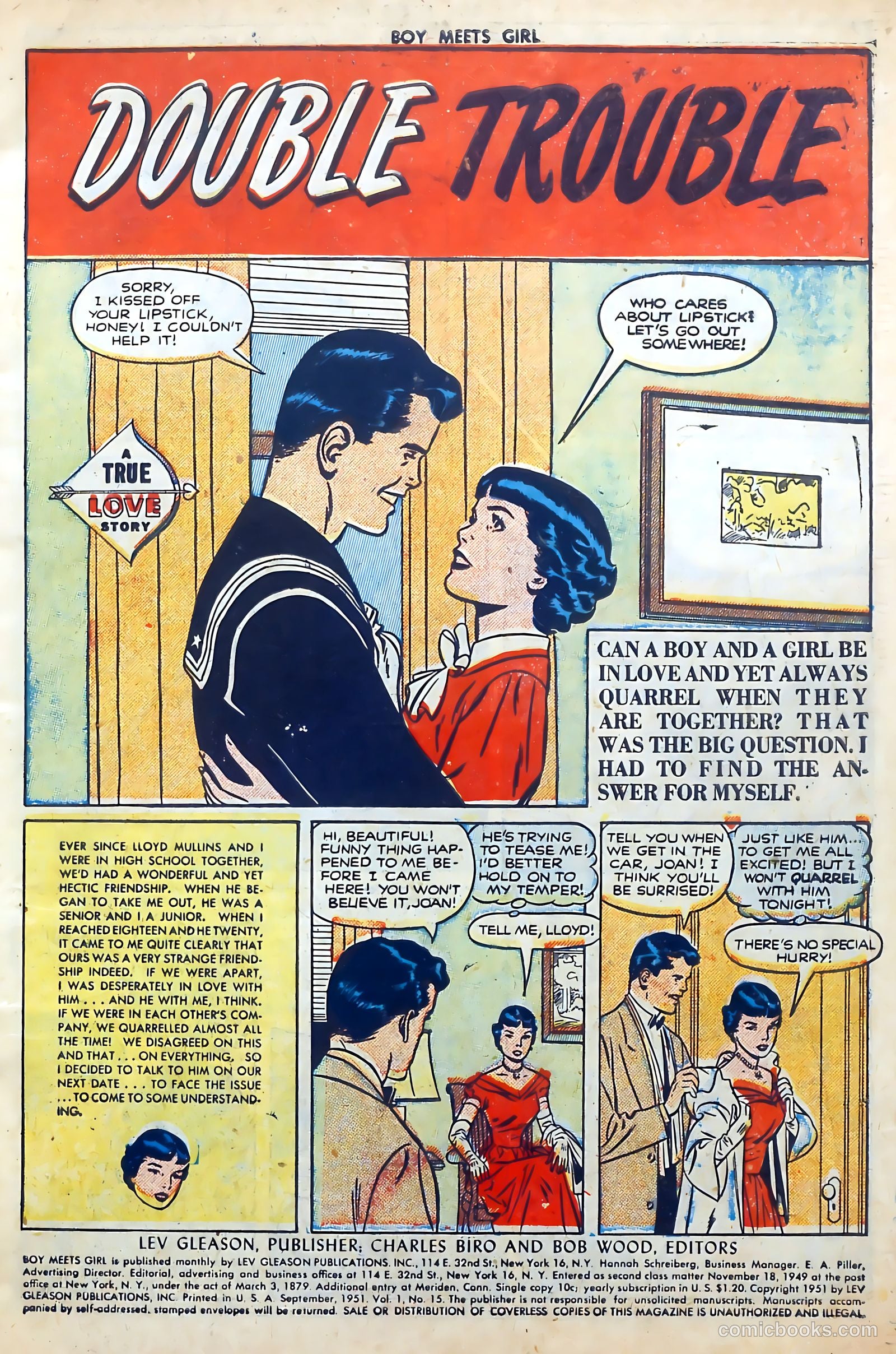 Boy Meets Girl #15 (1951) — page 3 of 52