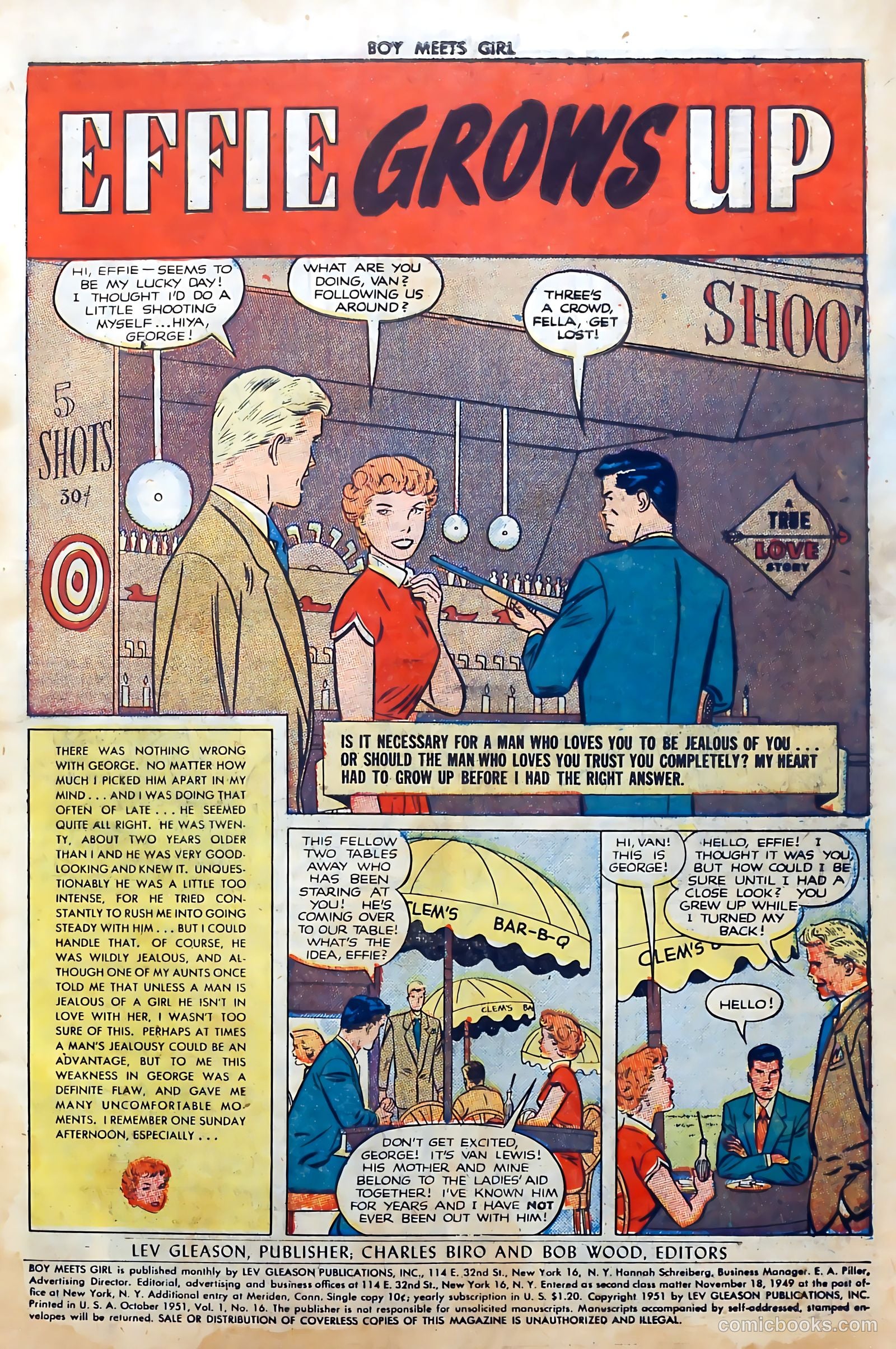 Boy Meets Girl #16 (1951) — page 3 of 53