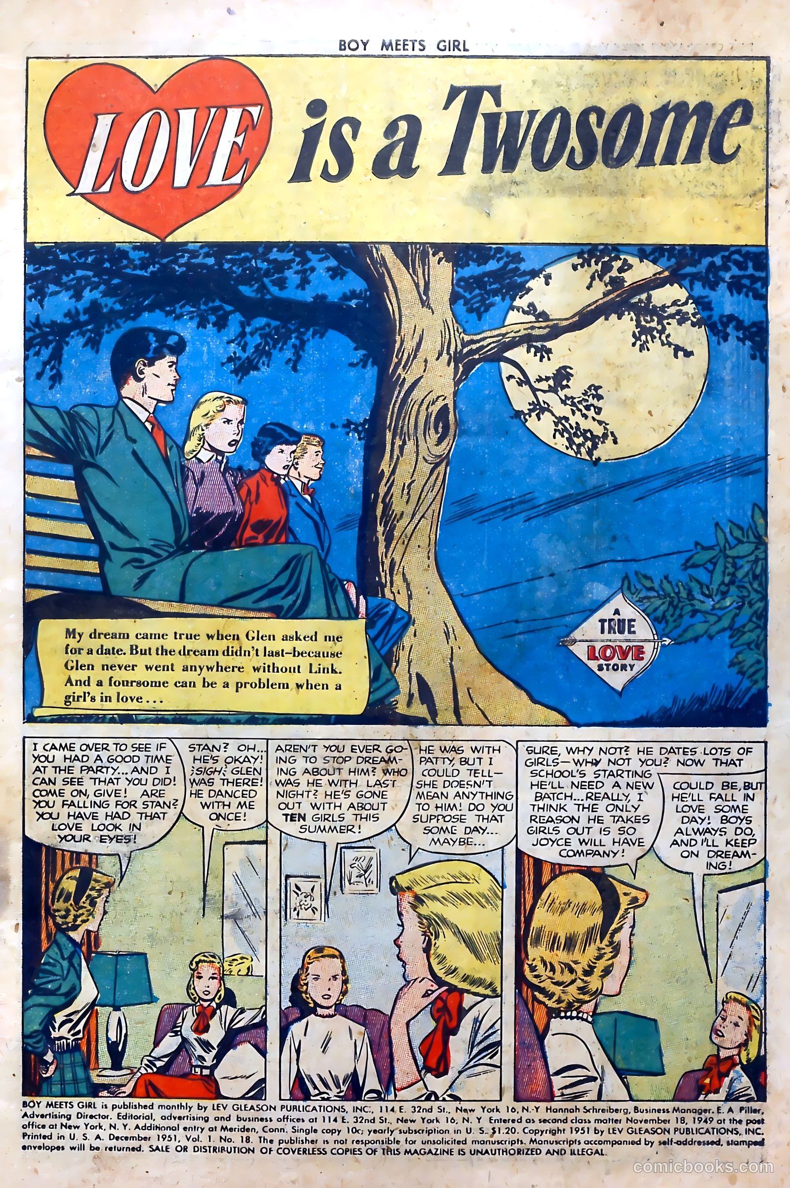 Boy Meets Girl #18 (1951) — page 3 of 37