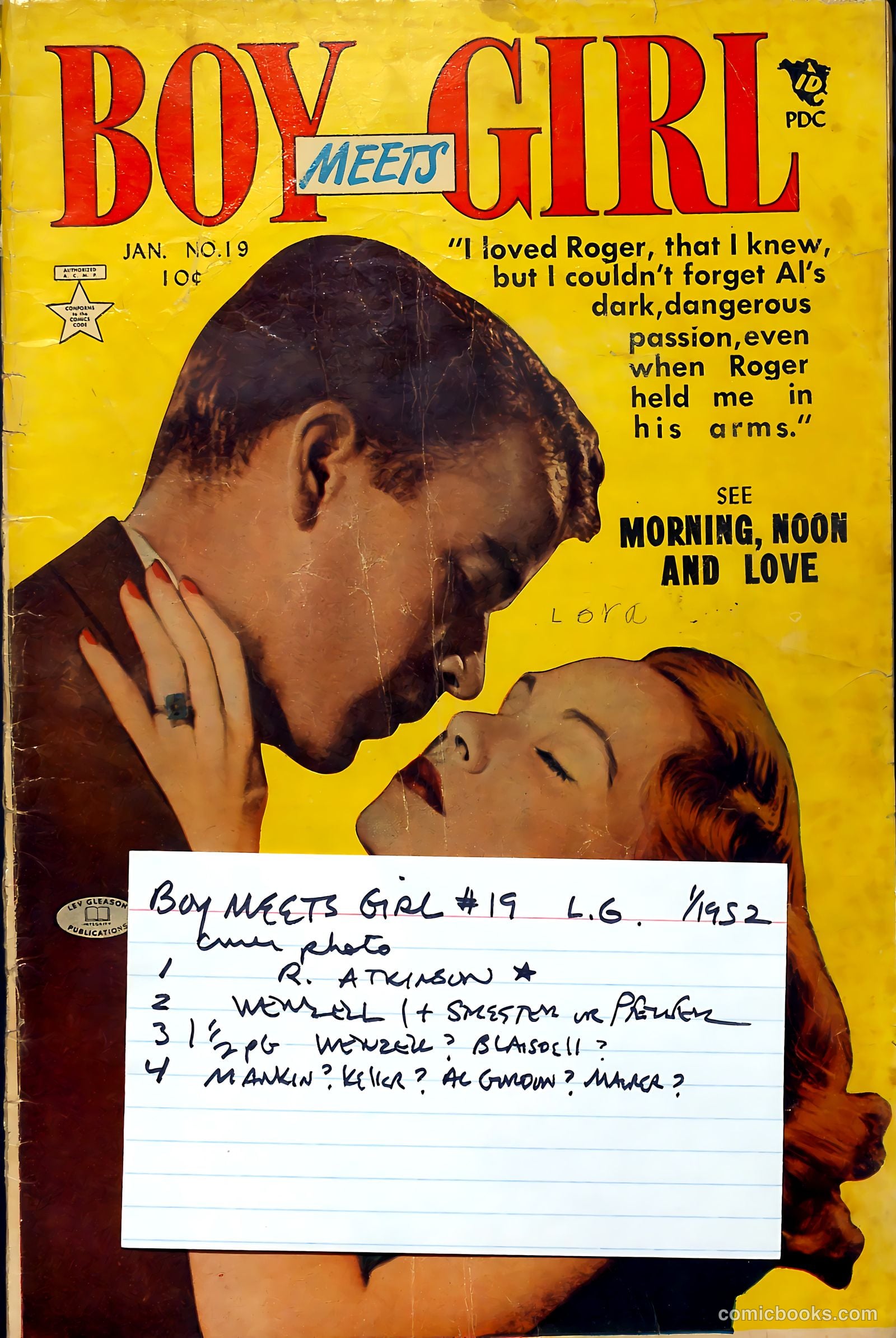 Boy Meets Girl #19 (1951) — page 37 of 37