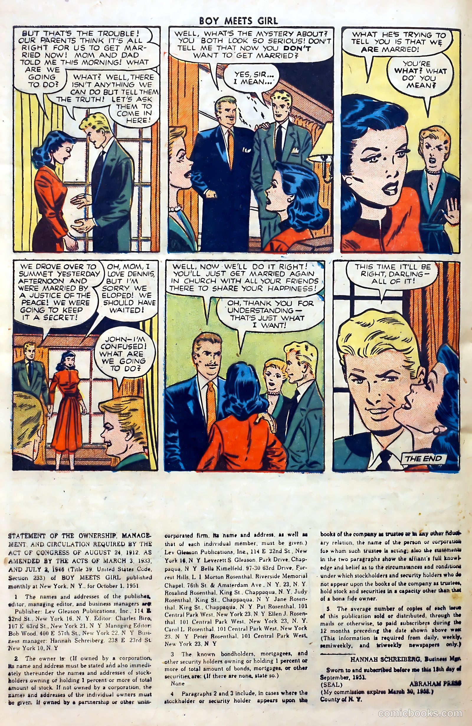 Boy Meets Girl #21 (1952) — page 32 of 37