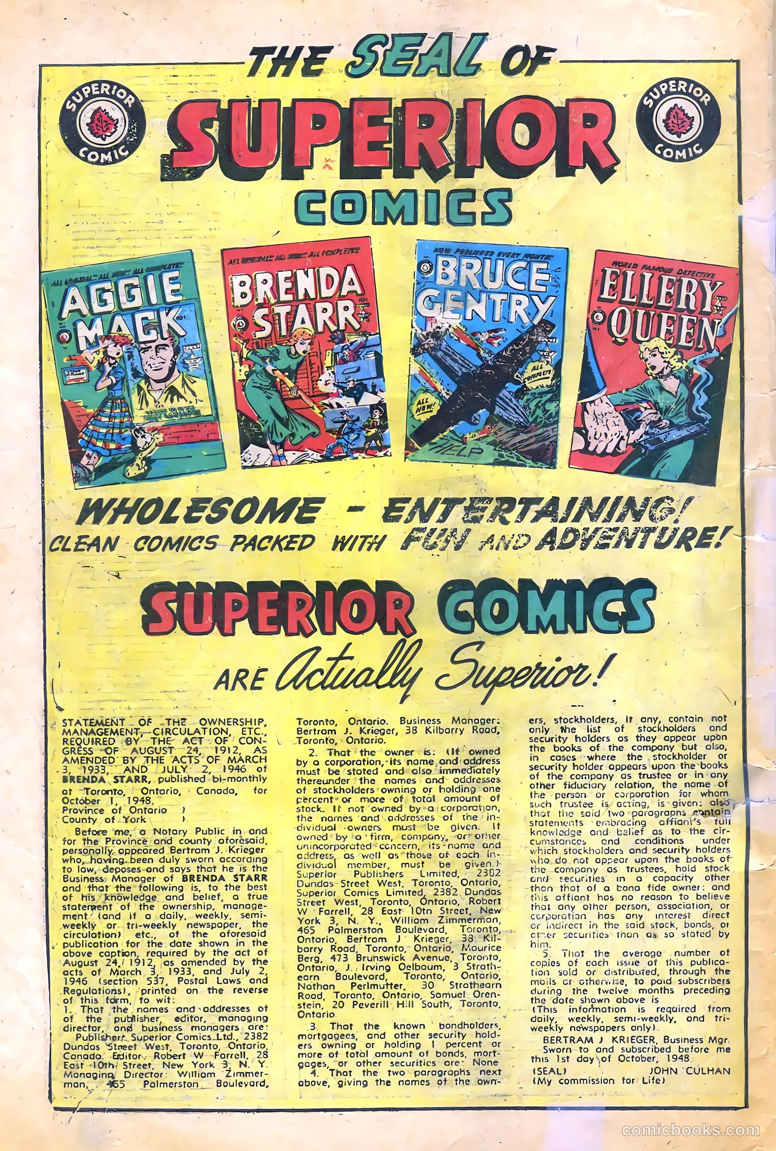 Brenda Starr Comics #9 (1949) — page 34 of 36