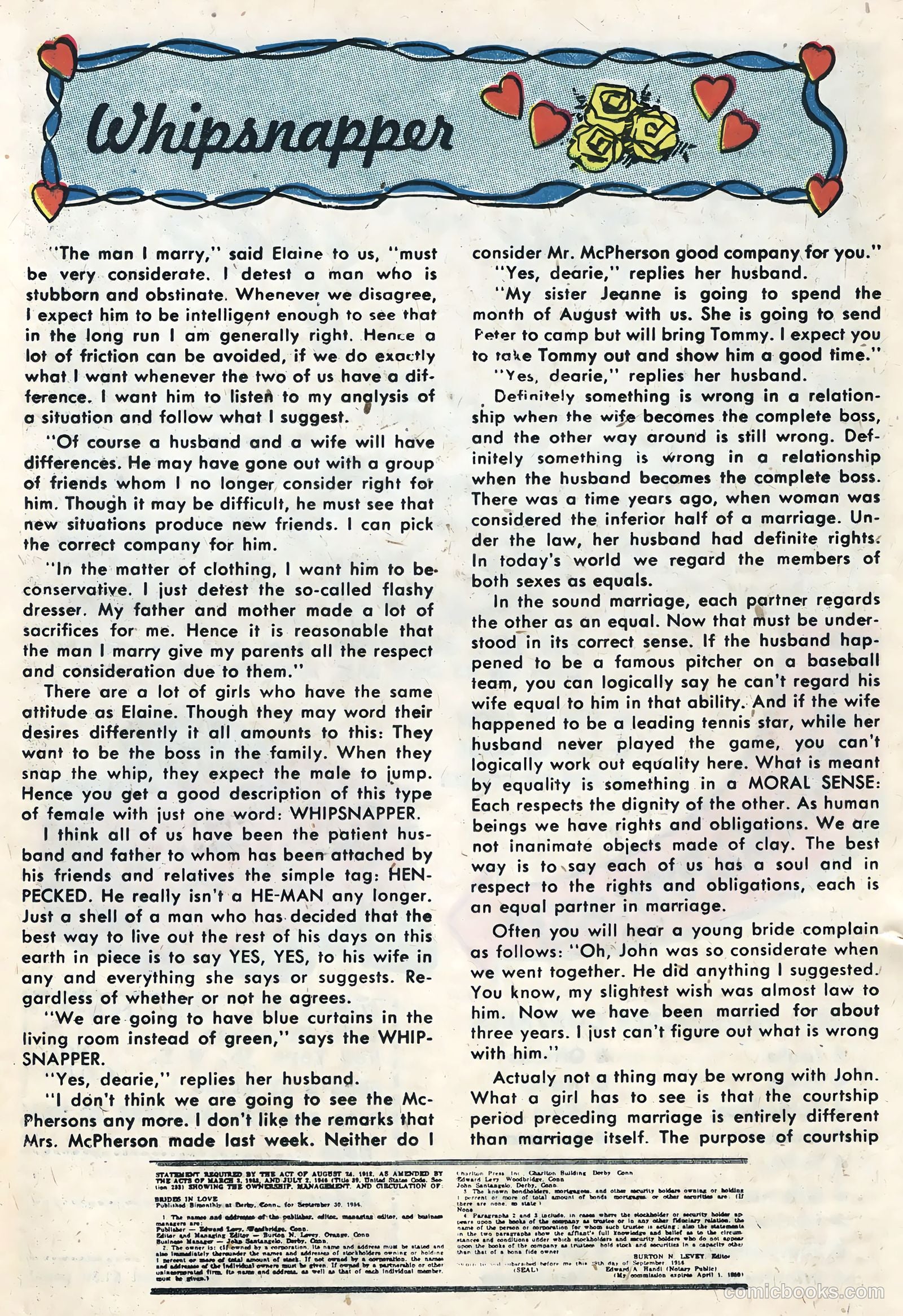 Brides in Love #4 (1957) — page 16 of 36